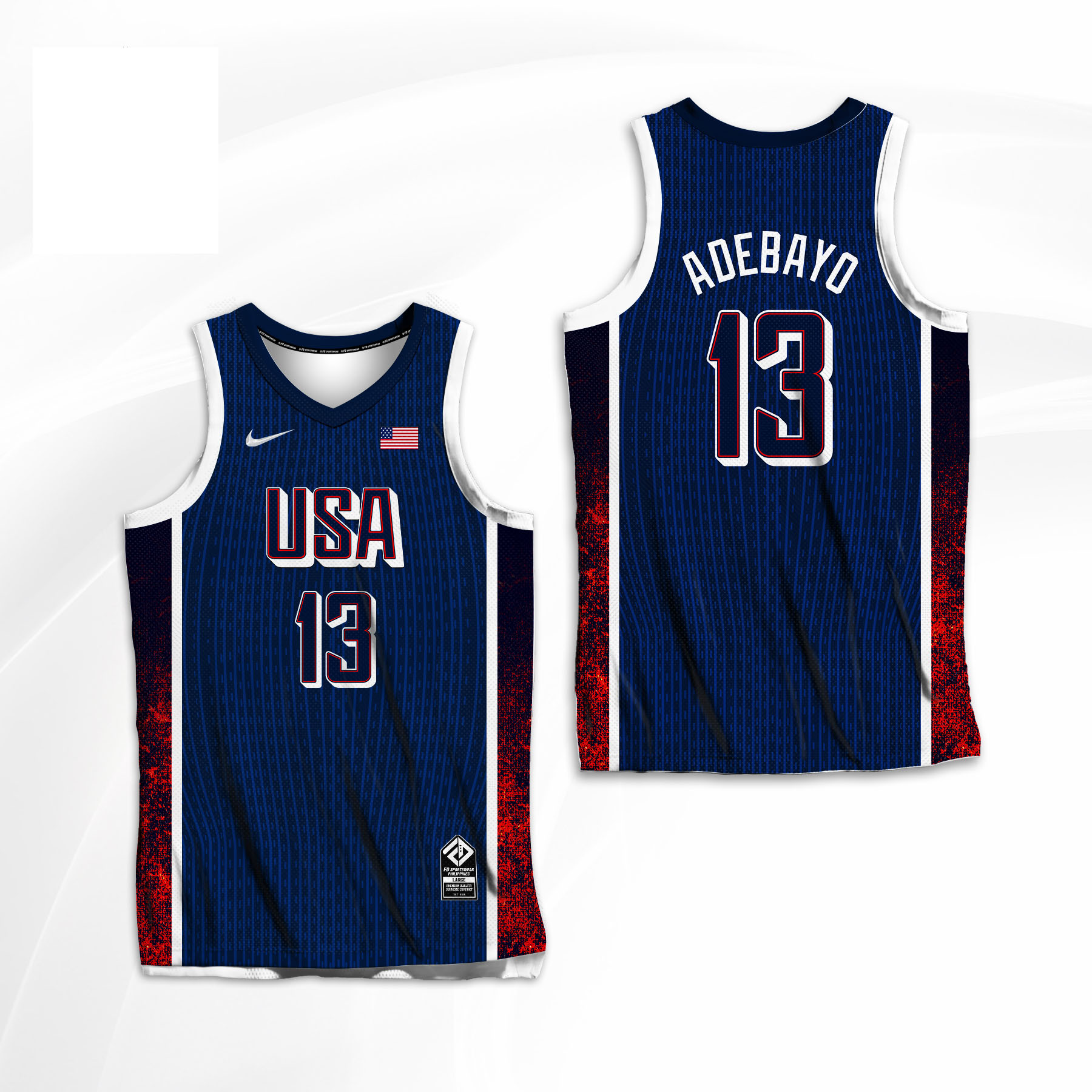#13 Bam Adebayo USA Basketball Men’s National Team 2024 Jersey