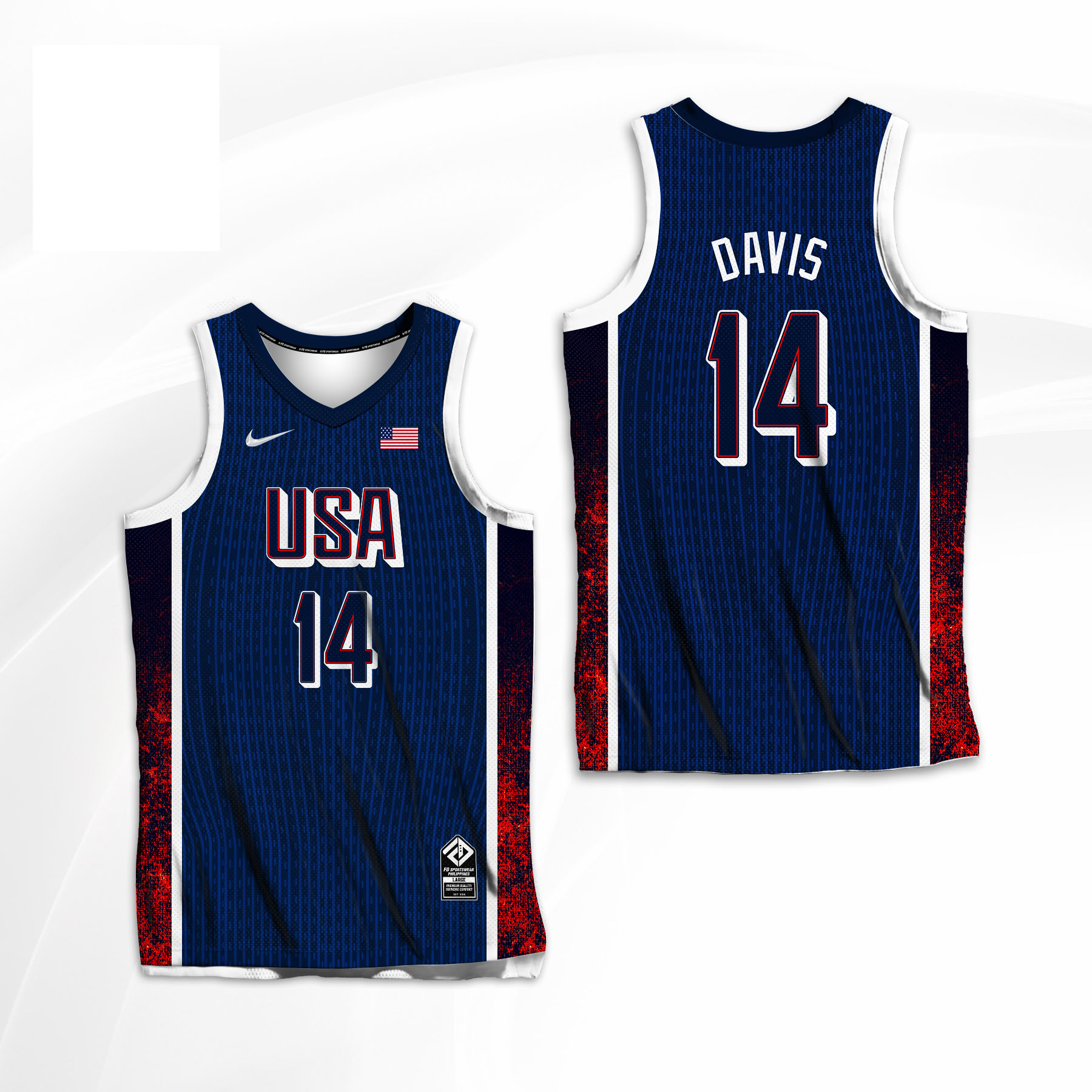 #14 Anthony Davis USA Basketball Men’s National Team 2024 Jersey