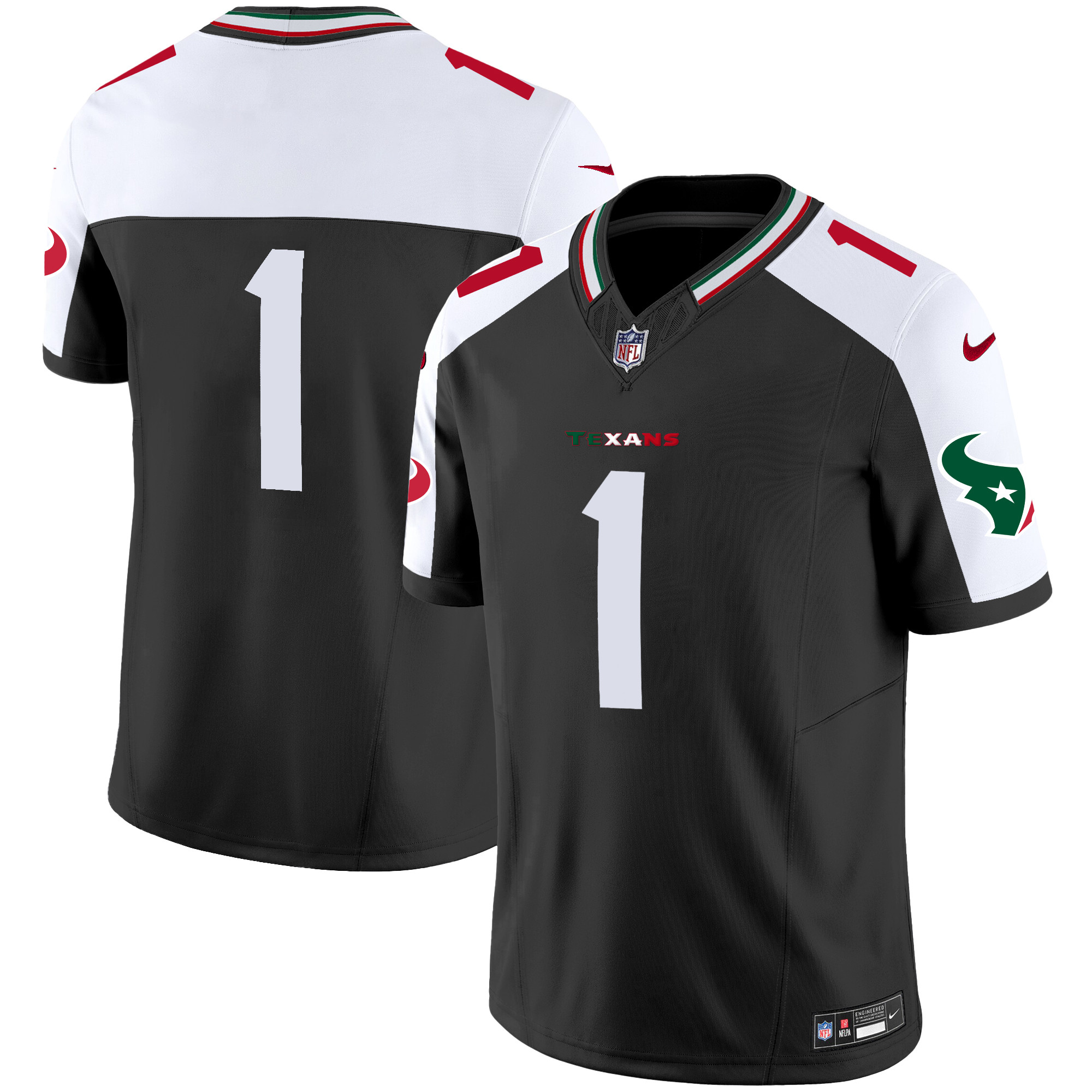 #1 Team Men's Houston Texans Mexico Vapor Limited Alternate Jersey - All Stitched 