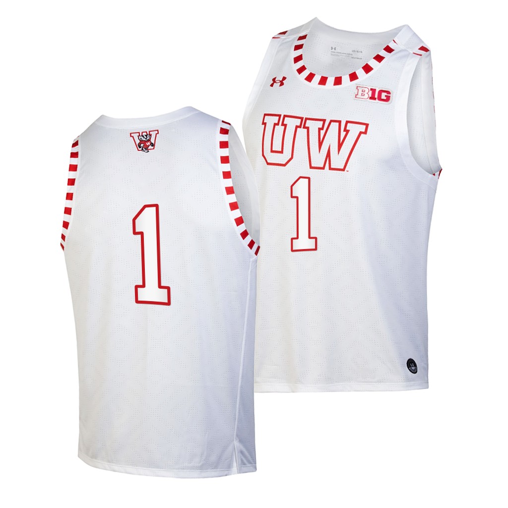 #1 Wisconsin Badgers 2021-22 By The Players Alternate White Jersey