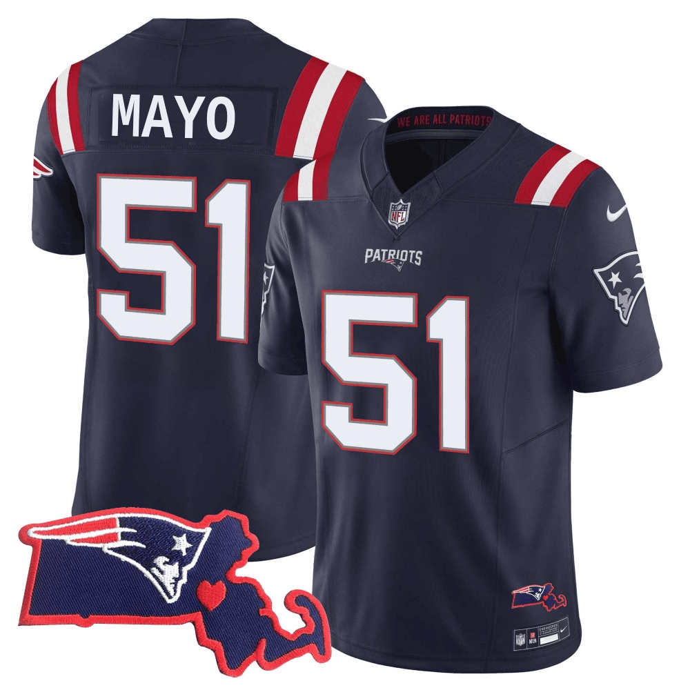 #51 Jerod Mayo New England Patriots Limited Navy Jersey - All Stitched 