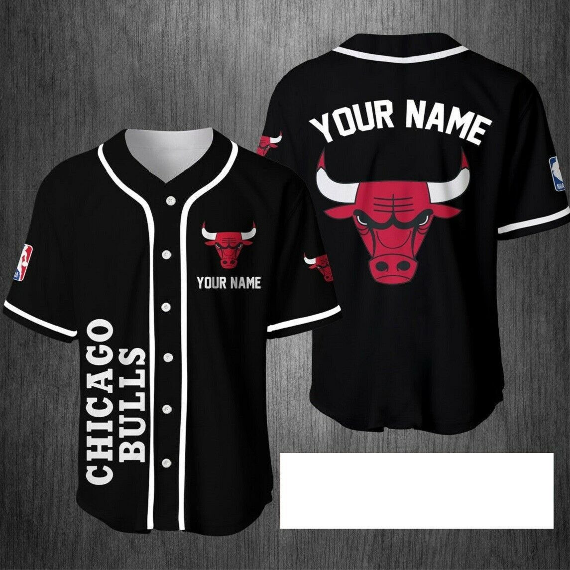 [Custom Name] Chicago Bulls All Over Print Baseball Jersey For Fans