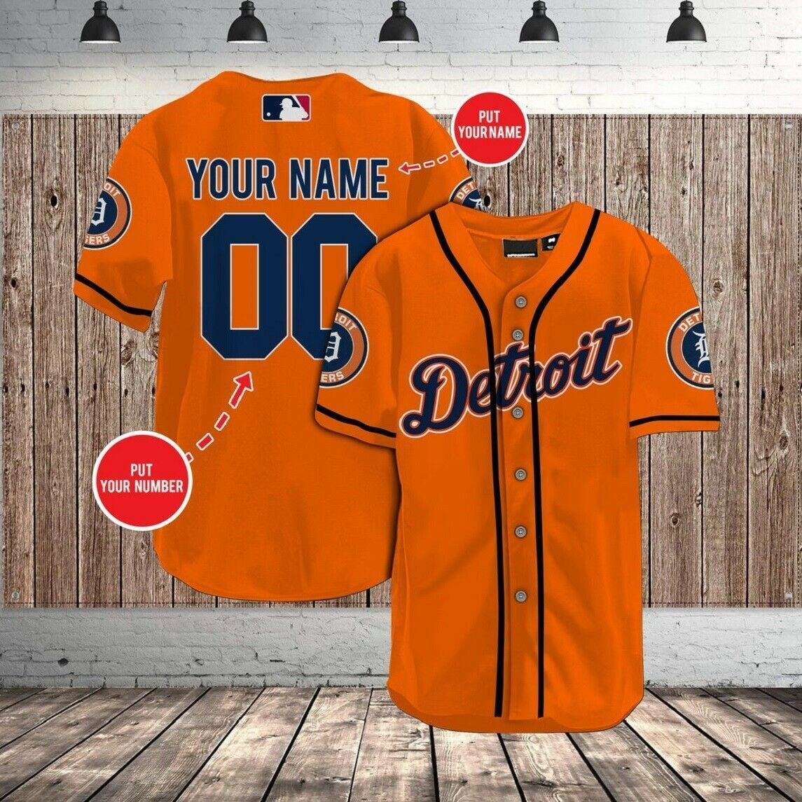 [Custom Name] Detroit Tigers All Over Print Baseball Jersey For Fans