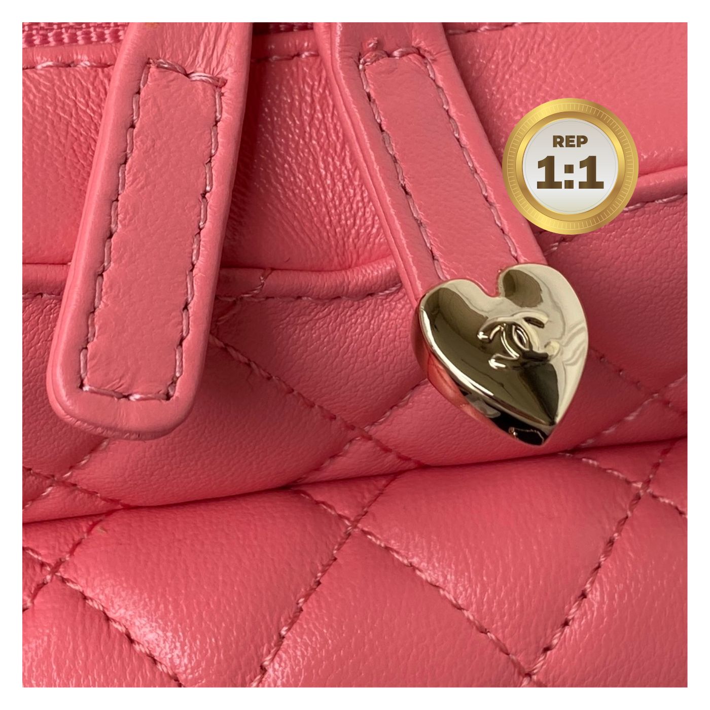 [REP 1:1] Chanel Mini Heart Bag Coral Pink For Women 7in/18cm AS3191 NH621