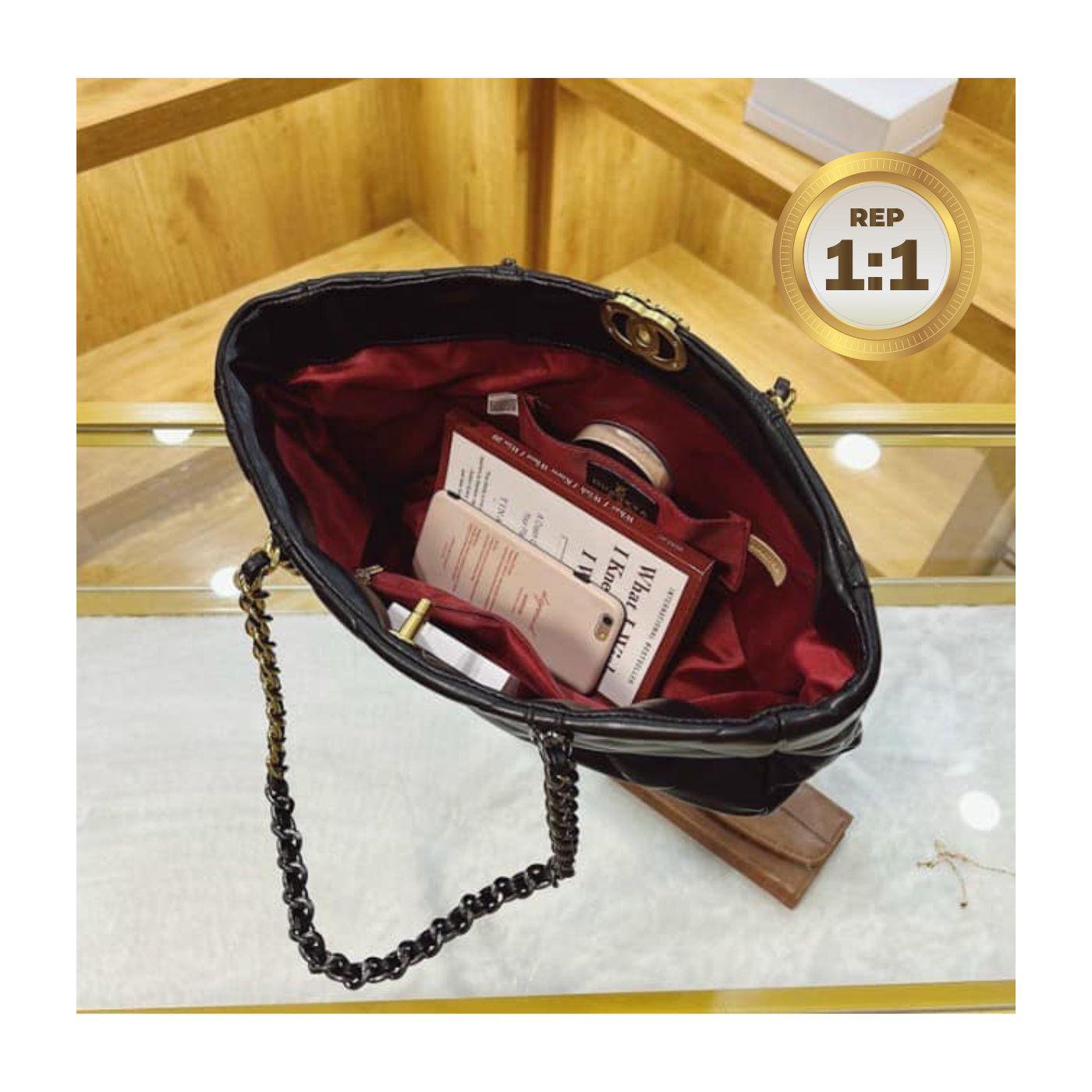 [REP 1:1] Chanel Shopping Chanel Bag 19 Black For Women 16in/41cm