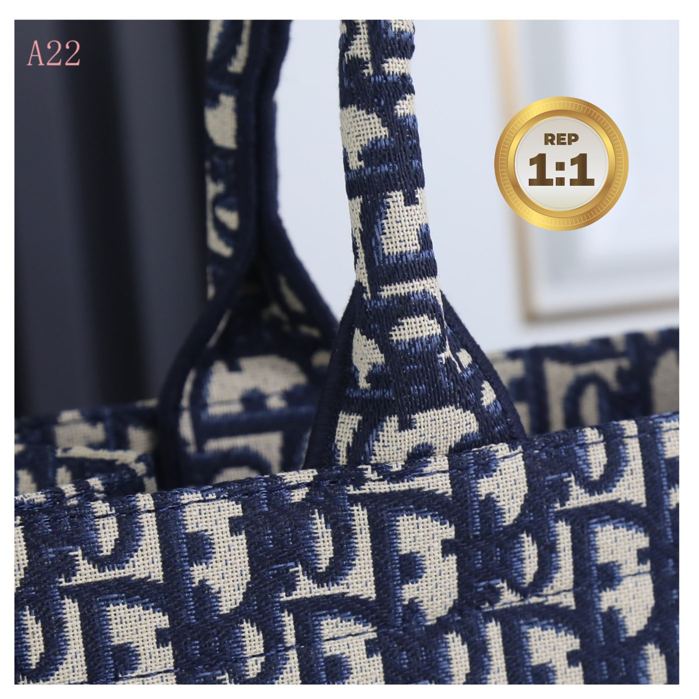 [REP 1:1] Christian Dior Medium Dior Book Tote Bag Blue For Women 14in/36cm CDZRIW_