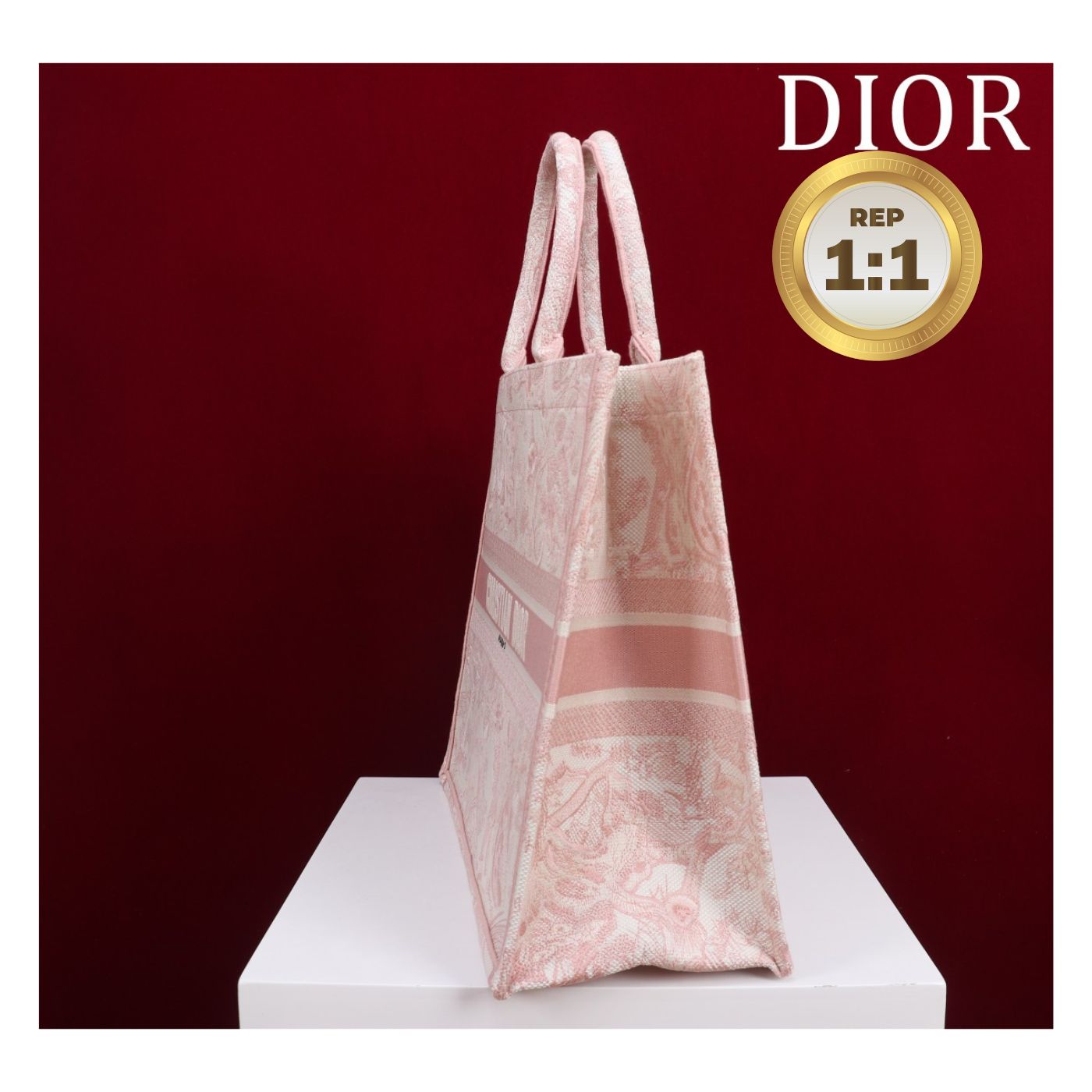 [REP 1:1] Christian Dior Medium Dior Book Tote Pink For Women 36cm