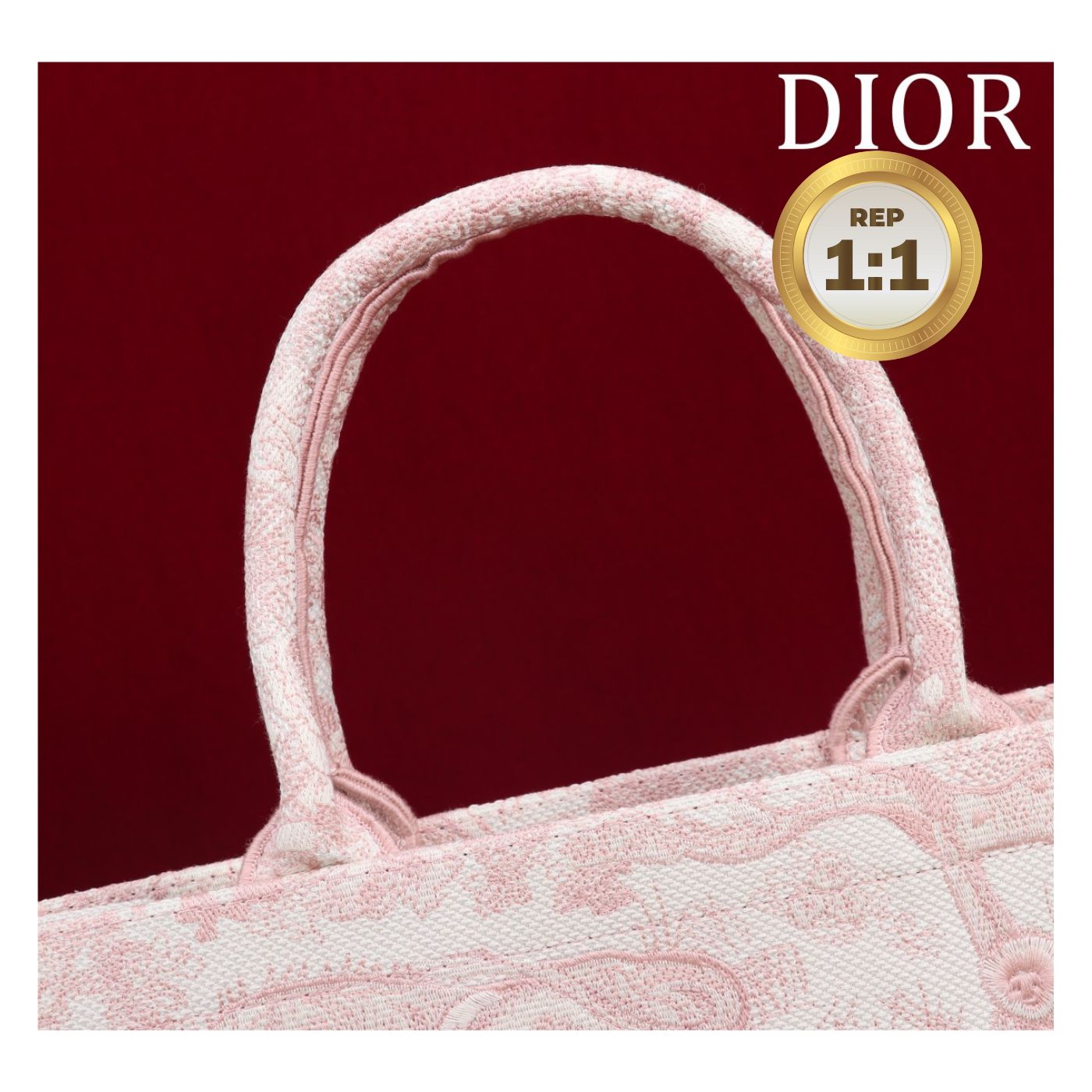 [REP 1:1] Christian Dior Medium Dior Book Tote Pink For Women 36cm