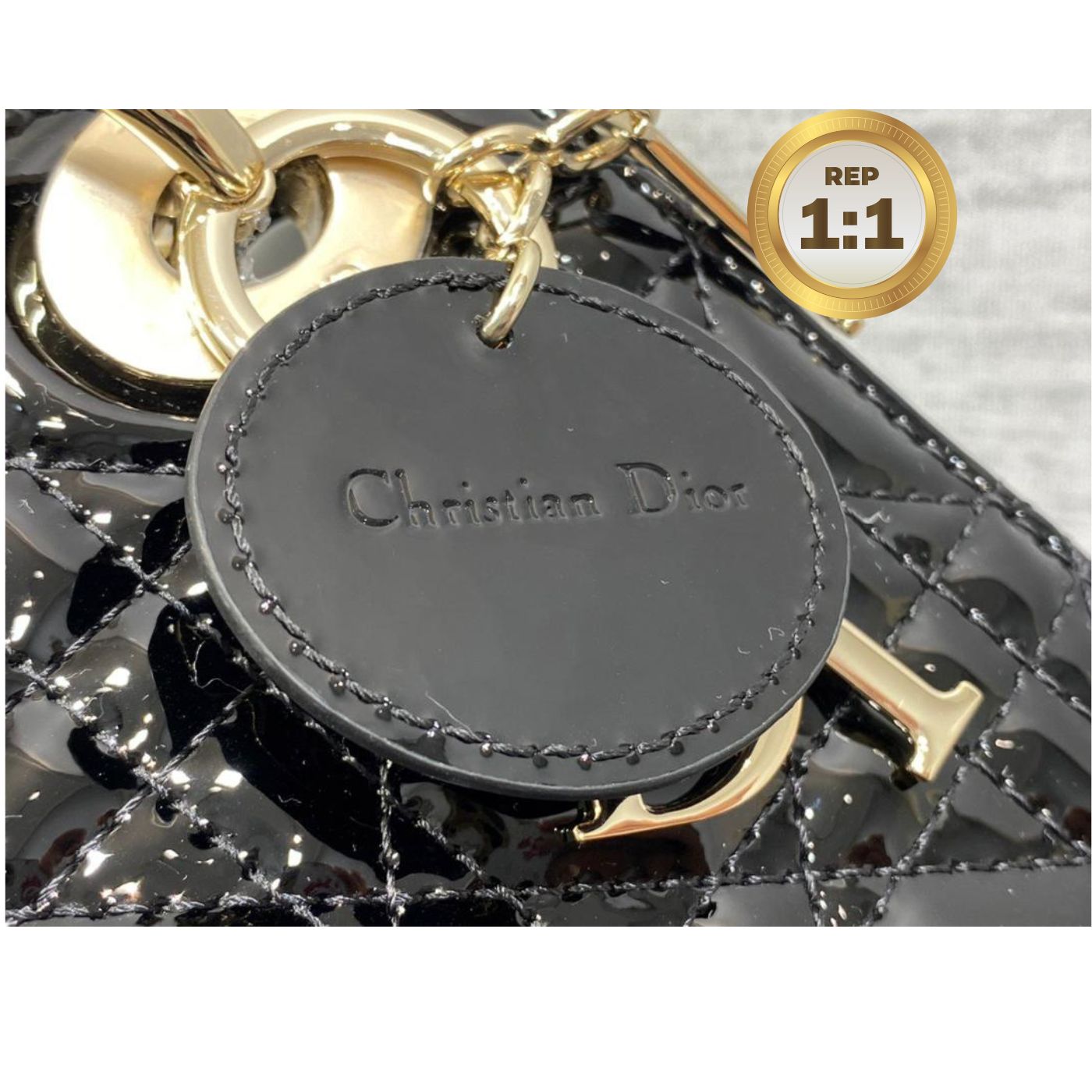 [REP 1:1] Christian Dior Mini Lady Dior Bag Black For Women 17cm
