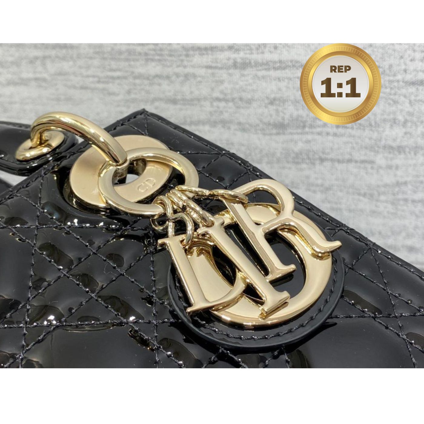 [REP 1:1] Christian Dior Mini Lady Dior Bag Black For Women 17cm