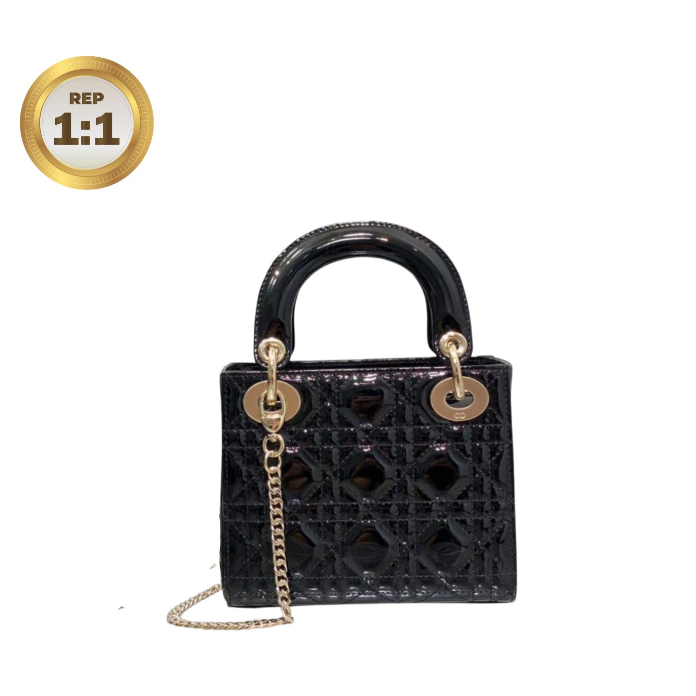 [REP 1:1] Christian Dior Mini Lady Dior Bag Black For Women 17cm
