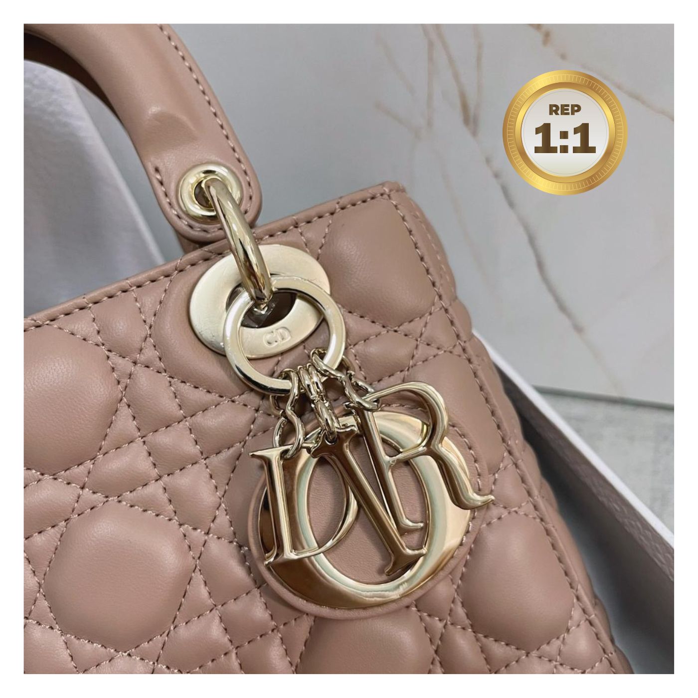 [REP 1:1] Christian Dior Small Lady Dior Bag Pink For Women 8in/20cm