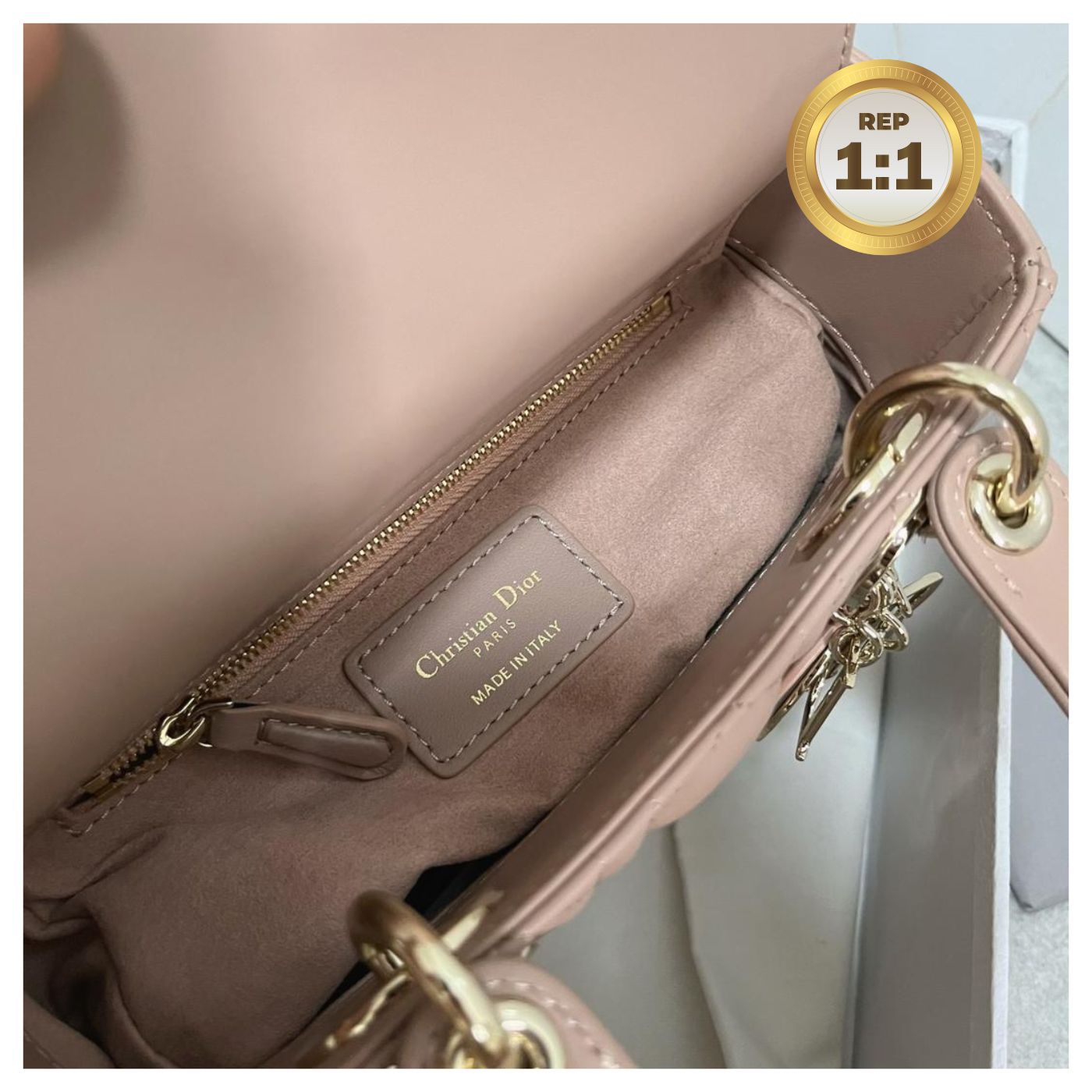 [REP 1:1] Christian Dior Small Lady Dior Bag Pink For Women 8in/20cm