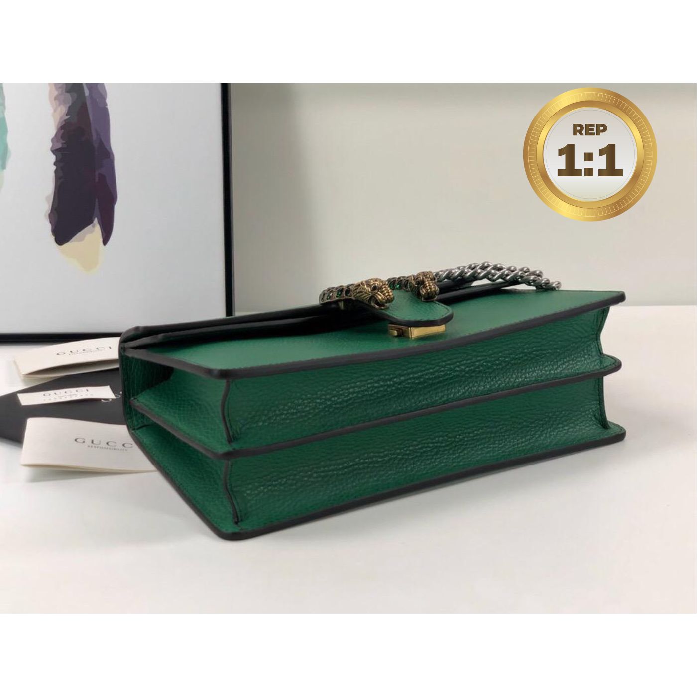 [REP 1:1] Gucci Dionysus Shoulder Bag Green For Women 11in/28cm 400249 CAOGX 3120