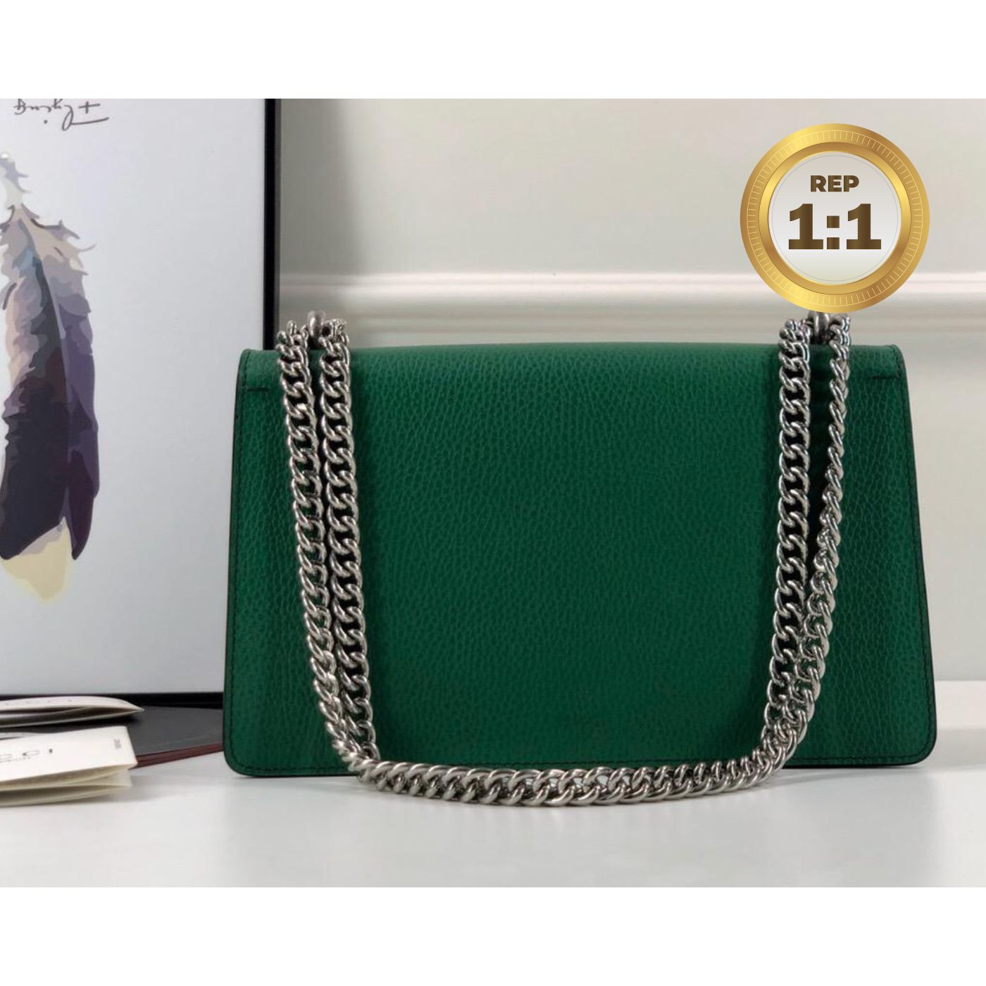 [REP 1:1] Gucci Dionysus Shoulder Bag Green For Women 11in/28cm 400249 CAOGX 3120