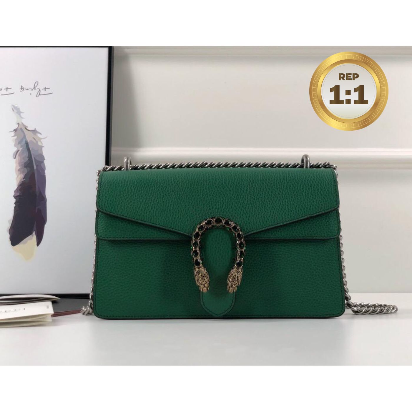 [REP 1:1] Gucci Dionysus Shoulder Bag Green For Women 11in/28cm 400249 CAOGX 3120