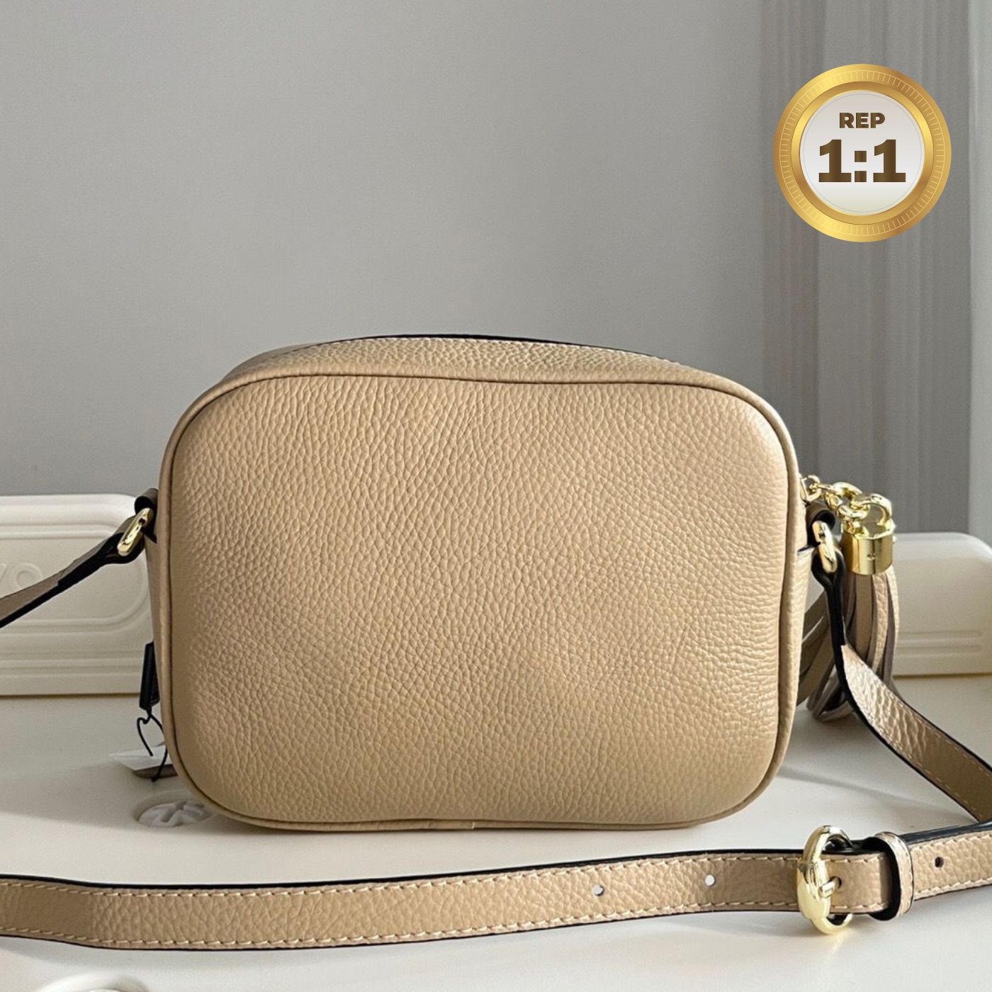 [REP 1:1] Gucci Soho Small Disco Bag Beige For Women 8in/21cm GG 308364