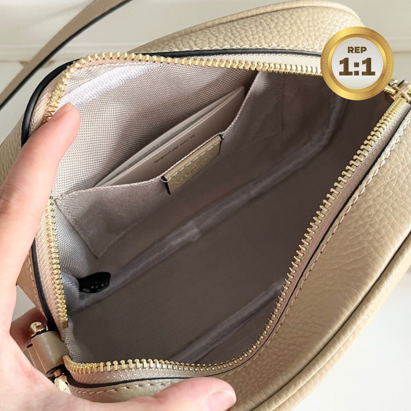 [REP 1:1] Gucci Soho Small Disco Bag Beige For Women 8in/21cm GG 308364