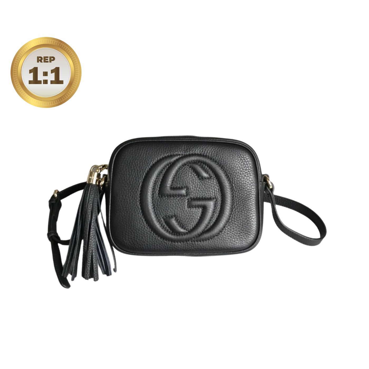 [REP 1:1] Gucci Soho Small Disco Bag Black For Women 8in/21cm GG 308364