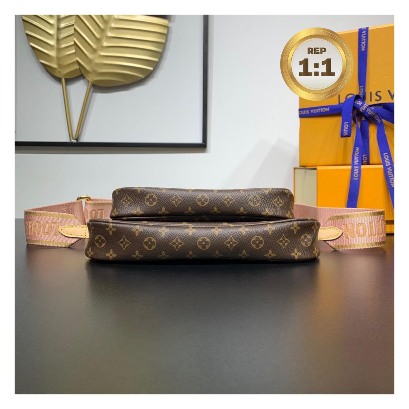 [REP 1:1] Louis Vuitton Multi Pochette Accessoires Monogram Canvas Brown For Women 9.4in/24cm