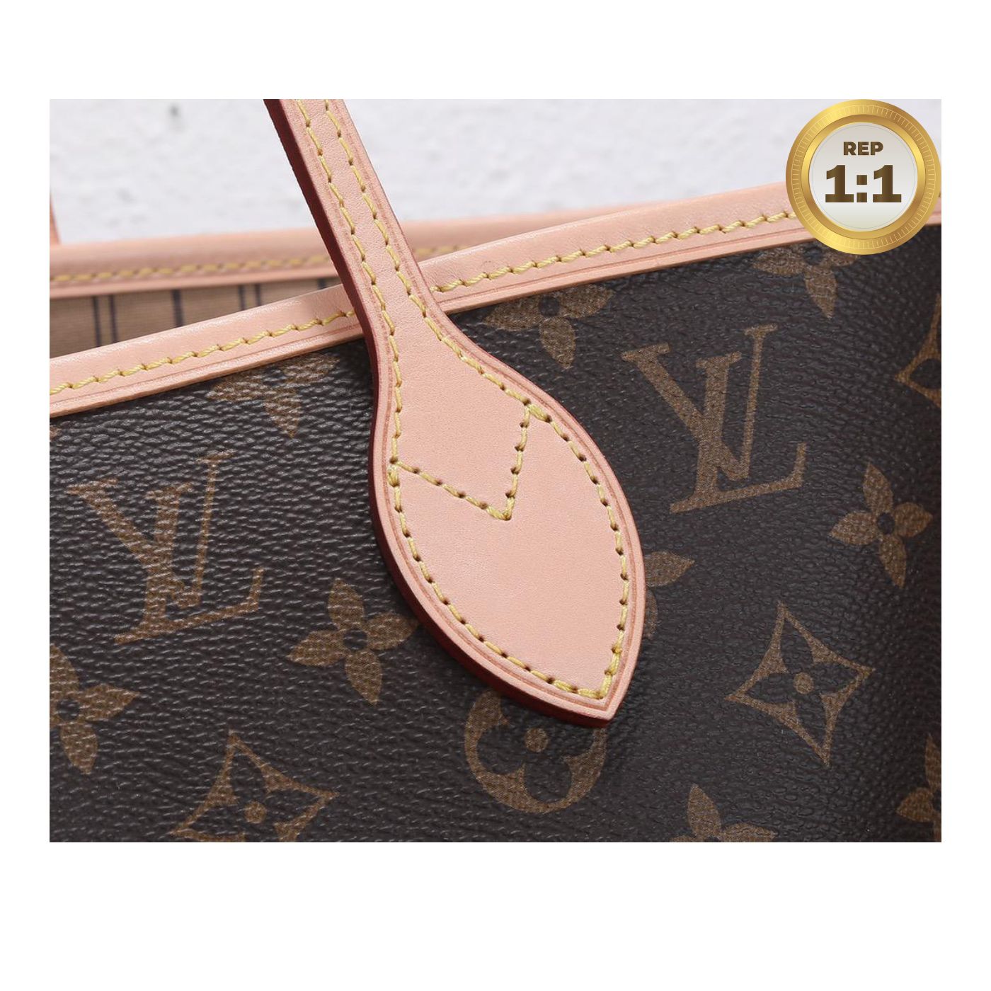 [REP 1:1] Louis Vuitton Neverfull MM Tote Bag Monogram Canvas Brown For Women 12.6in/32cm
