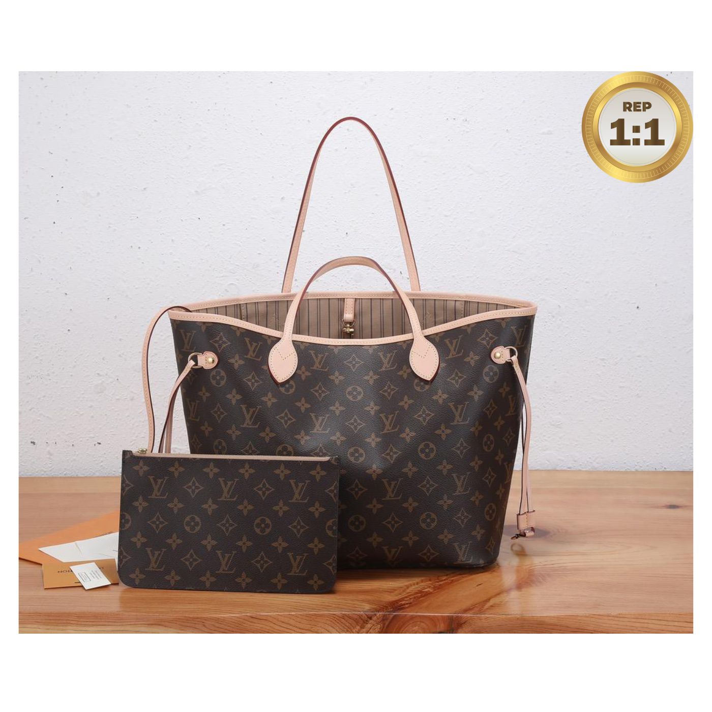 [REP 1:1] Louis Vuitton Neverfull MM Tote Bag Monogram Canvas Brown For Women 12.6in/32cm