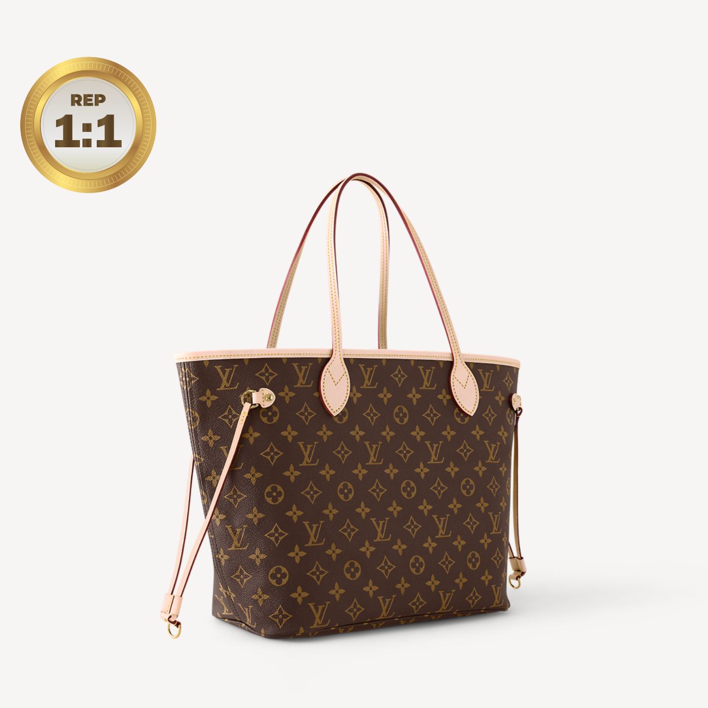 [REP 1:1] Louis Vuitton Neverfull MM Tote Bag Monogram Canvas Brown For Women 12.6in/32cm