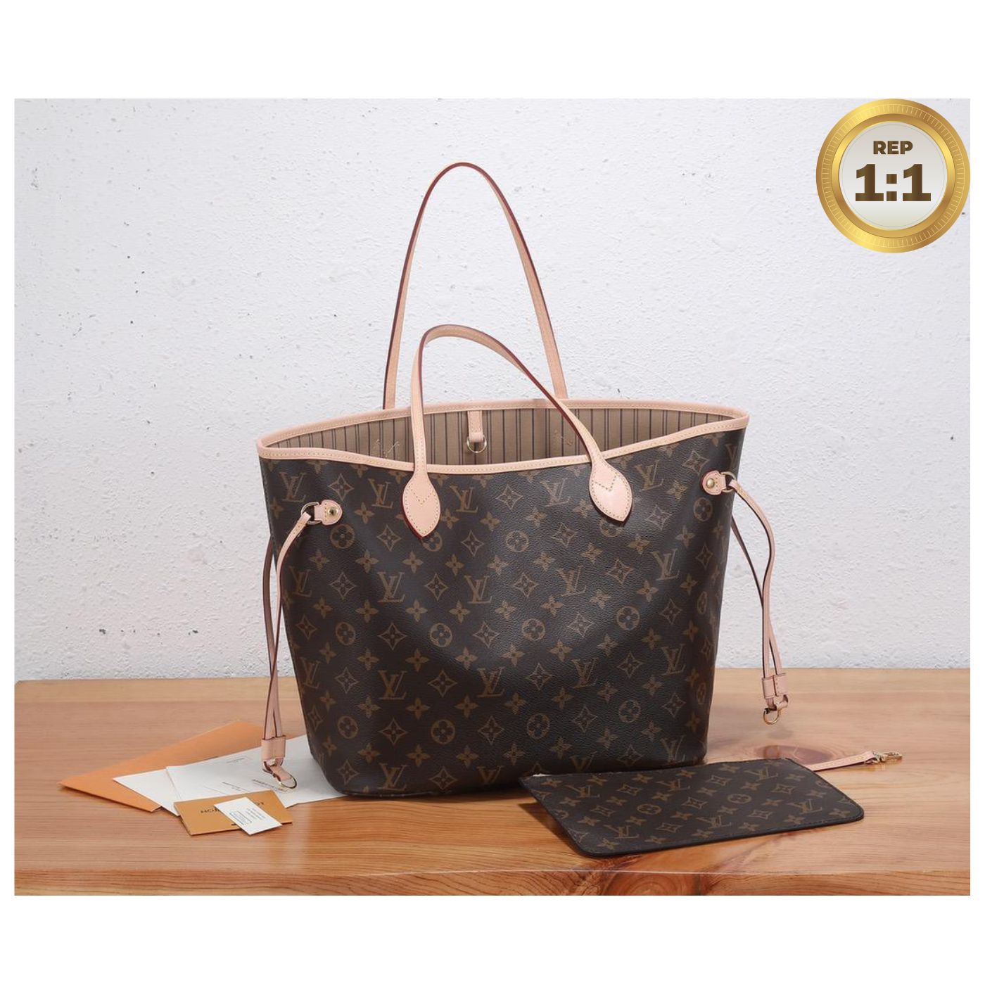 [REP 1:1] Louis Vuitton Neverfull MM Tote Bag Monogram Canvas Brown For Women 12.6in/32cm