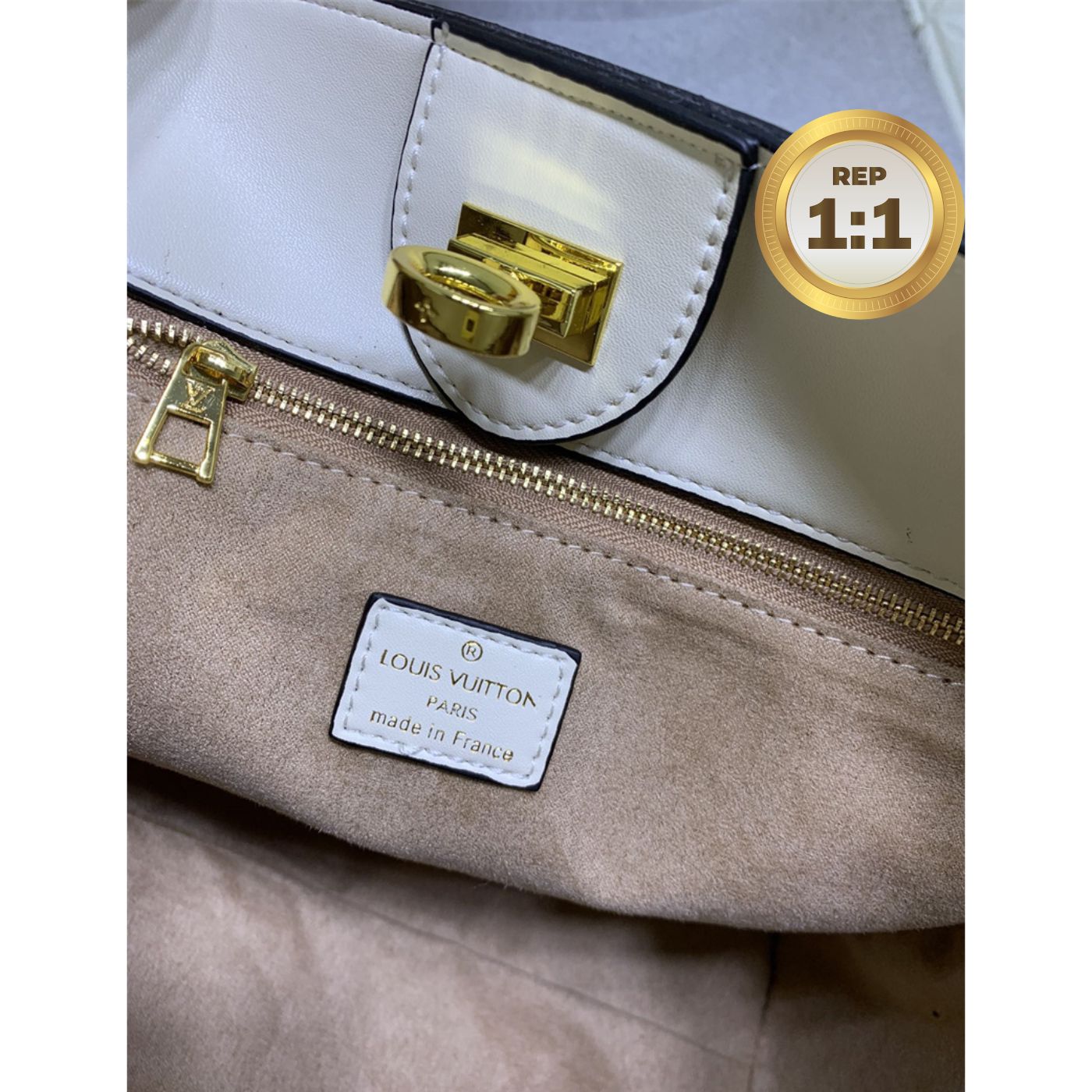 [REP 1:1] Louis Vuitton On My Side MM Tote Bag Grey For Women 12in/31cm