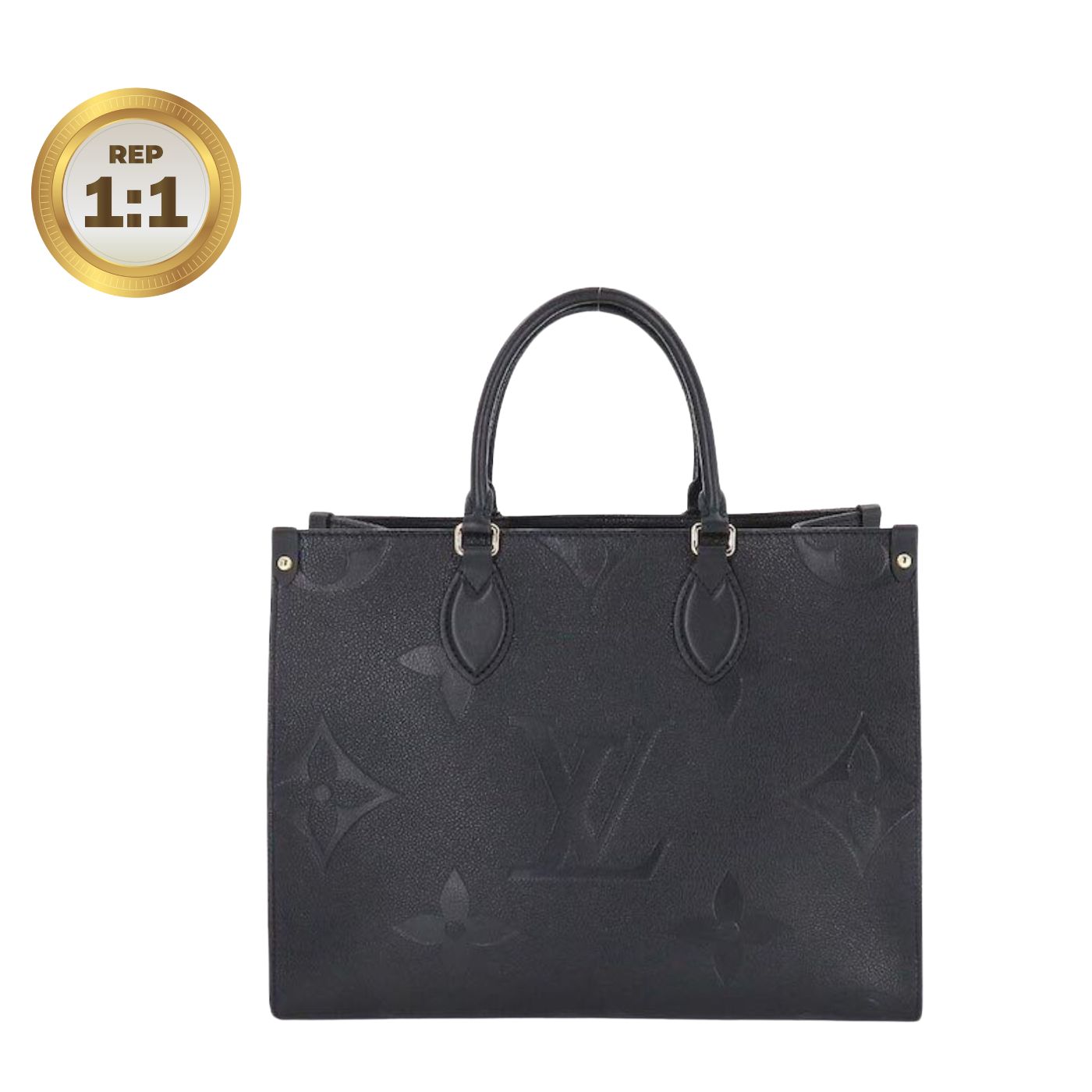 [REP 1:1] Louis Vuitton Onthego MM Monogram Empreinte Tote Bag Black For Women 35cm