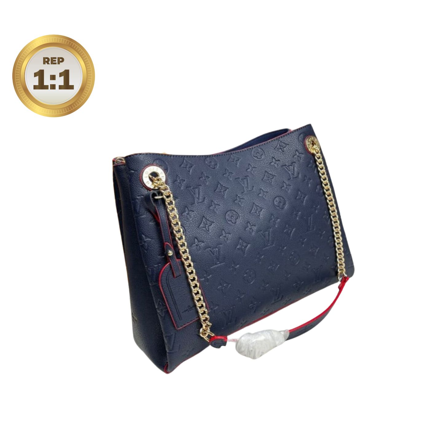 [REP 1:1] Louis Vuitton Surene MM Monogram Empreinte Navy Blue/Red For Women 14.6in/37cm