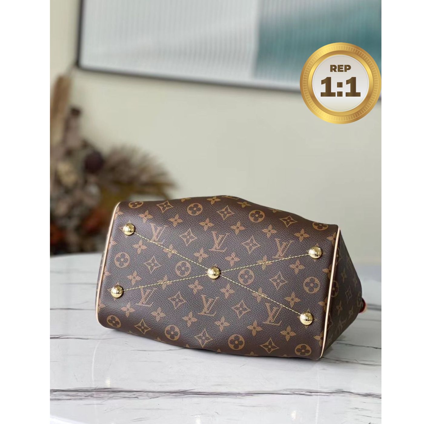 [REP 1:1] Louis Vuitton Tivoli PM Bag Monogram Canvas Brown 14.2in/36cm For Women