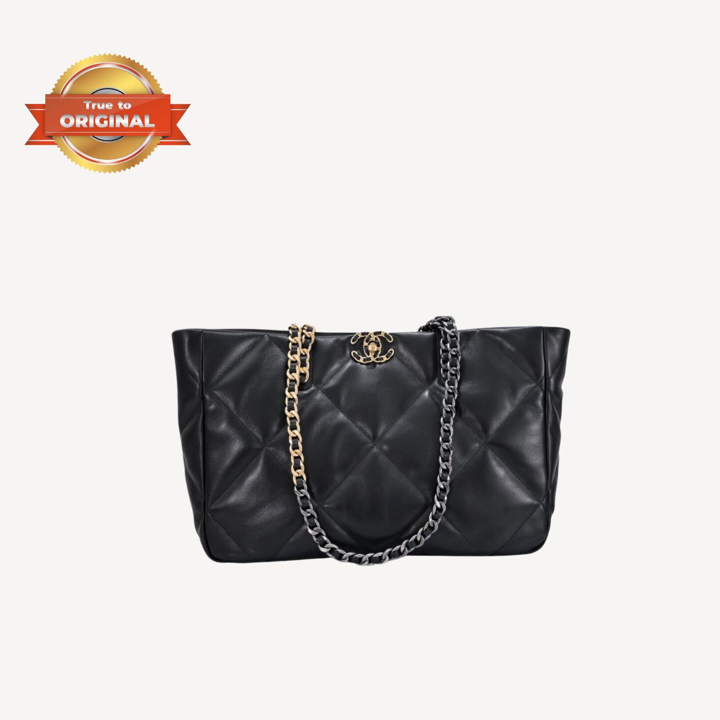 [True-to-ORIGINAL] Chanel Shopping Chanel Bag 19 Black For Women 16in/41cm