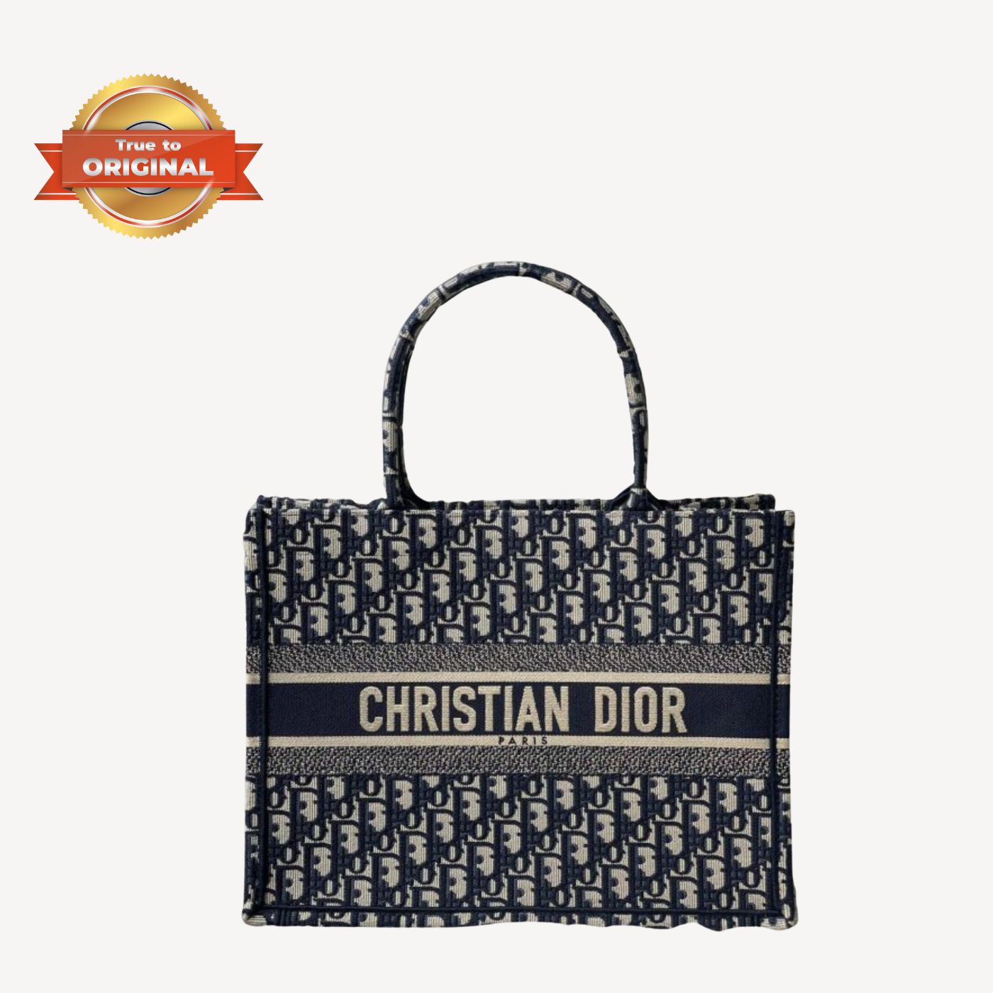 [True-to-ORIGINAL] Christian Dior Medium Dior Book Tote Bag Blue For Women 14in/36cm CDZRIW_