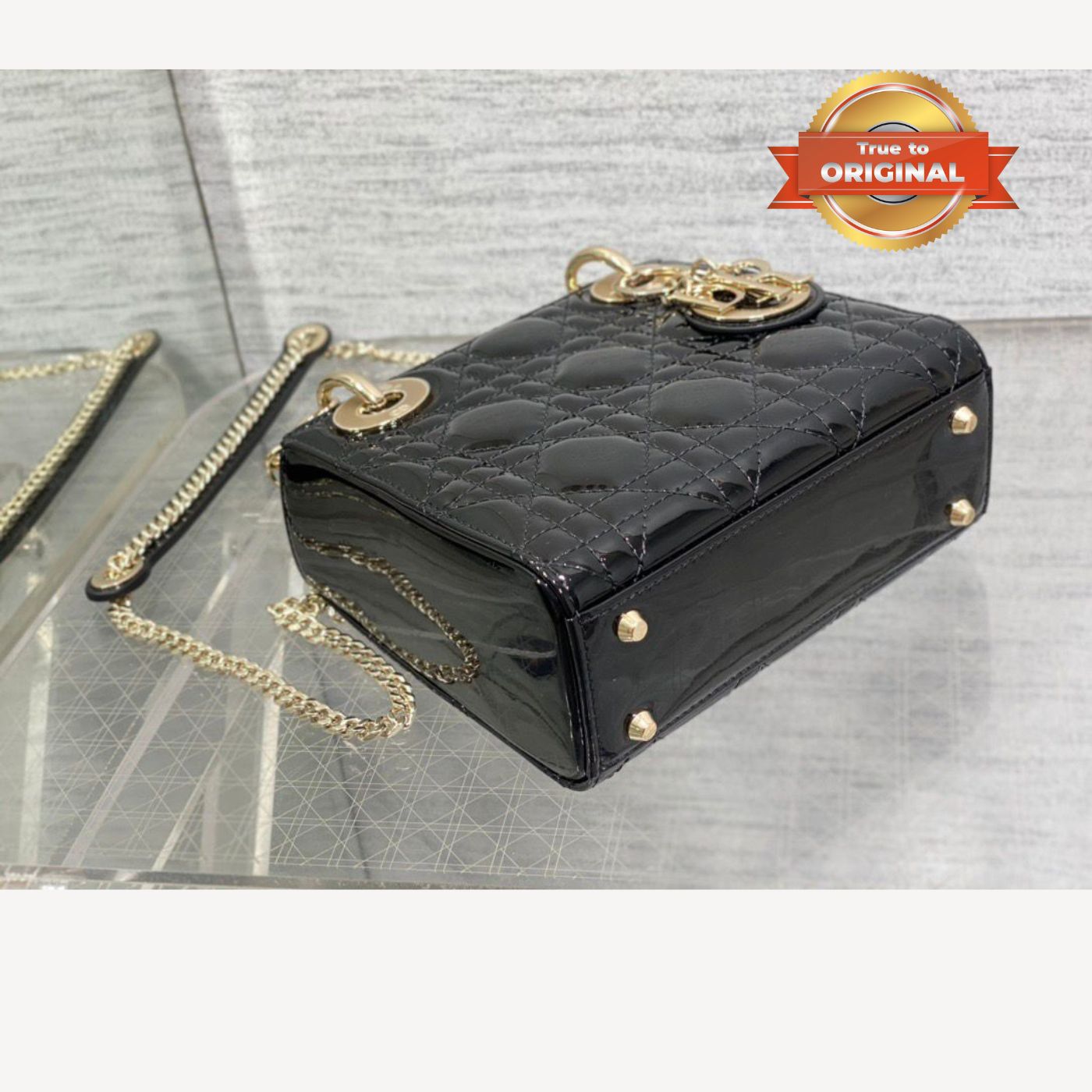 [True-to-ORIGINAL] Christian Dior Mini Lady Dior Bag Black For Women 17cm