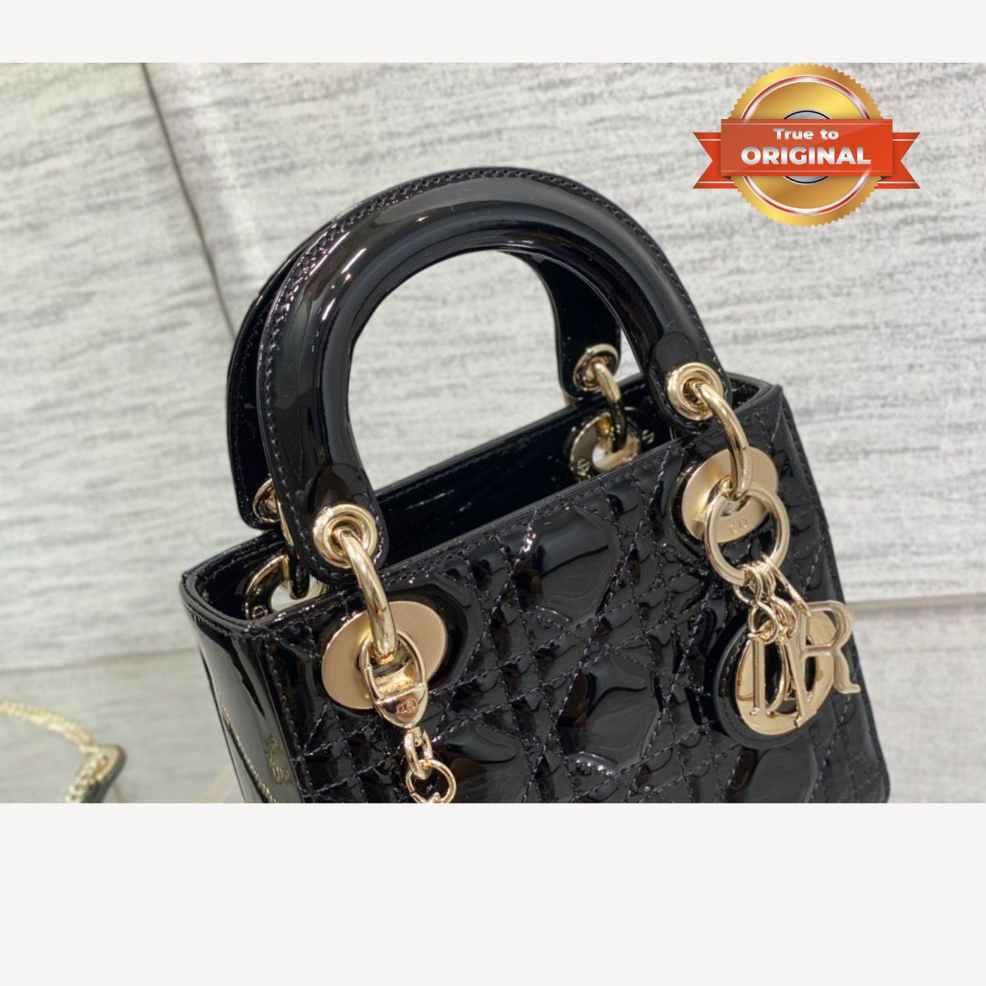 [True-to-ORIGINAL] Christian Dior Mini Lady Dior Bag Black For Women 17cm