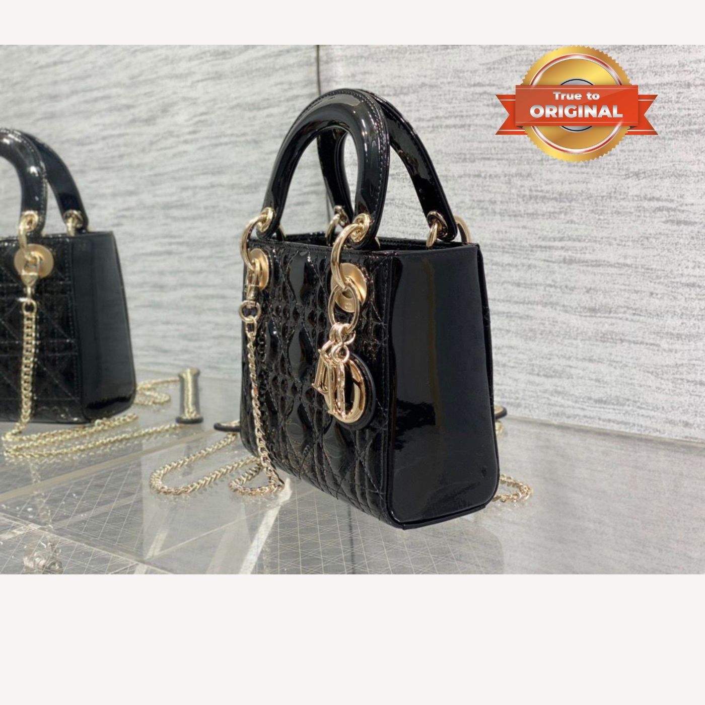 [True-to-ORIGINAL] Christian Dior Mini Lady Dior Bag Black For Women 17cm