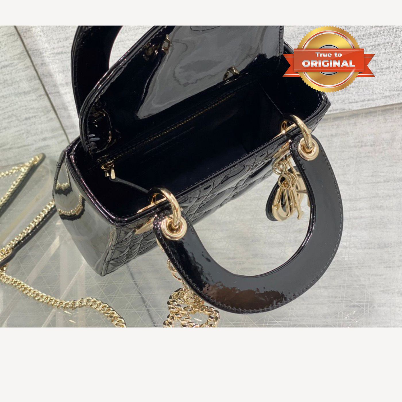 [True-to-ORIGINAL] Christian Dior Mini Lady Dior Bag Black For Women 17cm