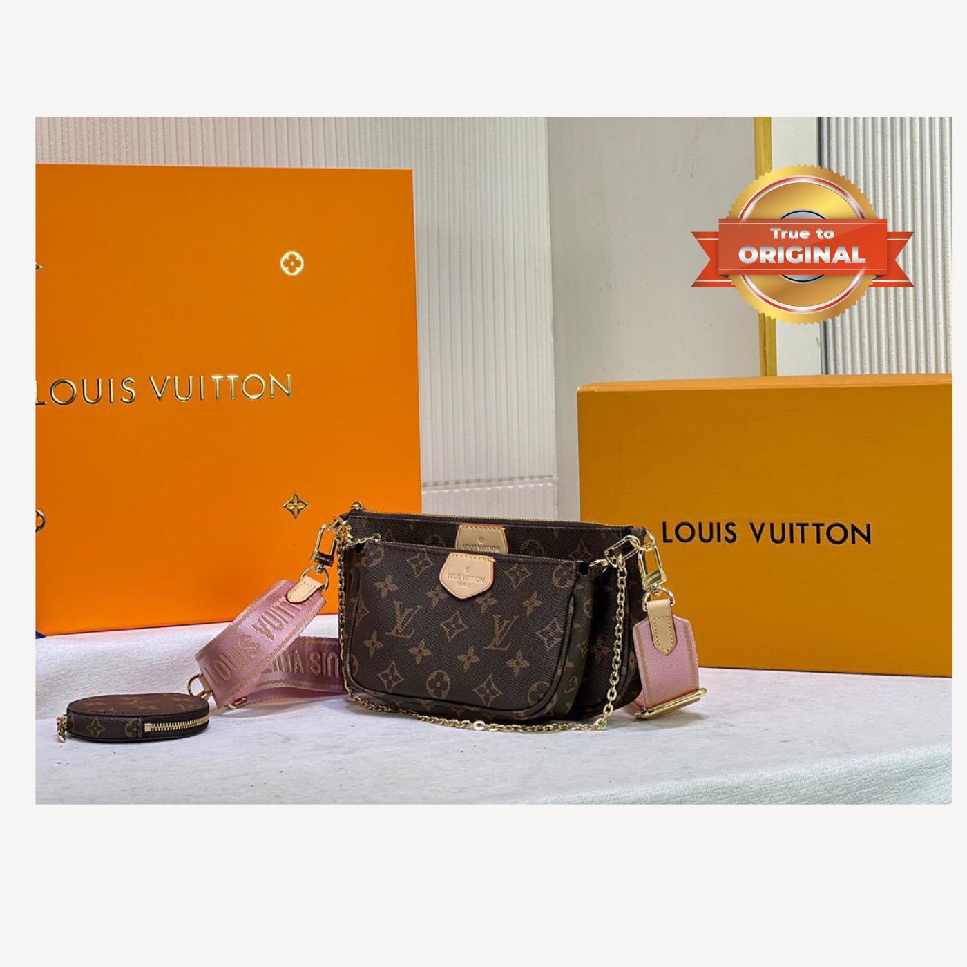 [True-to-ORIGINAL] Louis Vuitton Multi Pochette Accessoires Monogram Canvas Brown For Women 9.4in/24cm