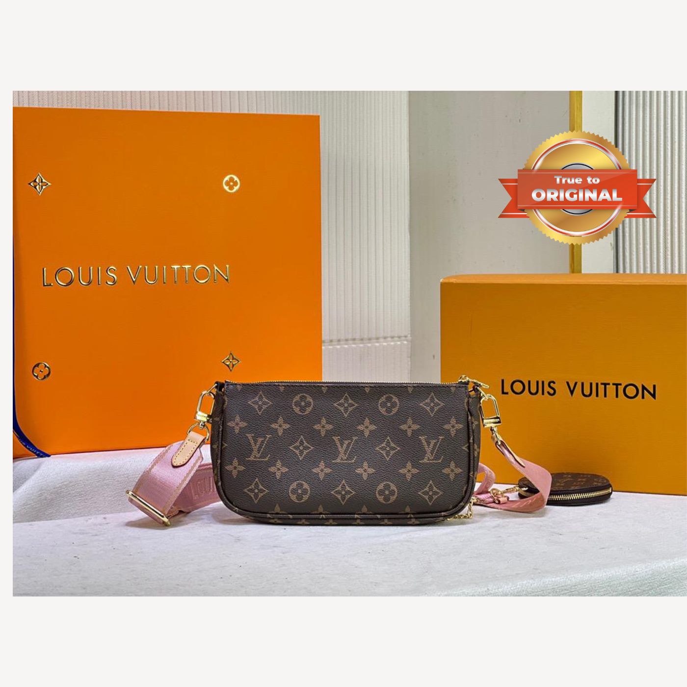 [True-to-ORIGINAL] Louis Vuitton Multi Pochette Accessoires Monogram Canvas Brown For Women 9.4in/24cm