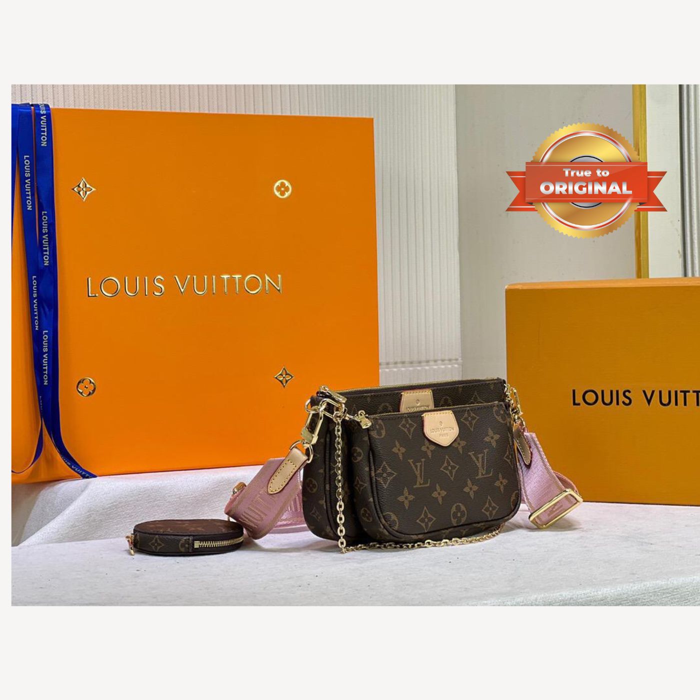 [True-to-ORIGINAL] Louis Vuitton Multi Pochette Accessoires Monogram Canvas Brown For Women 9.4in/24cm