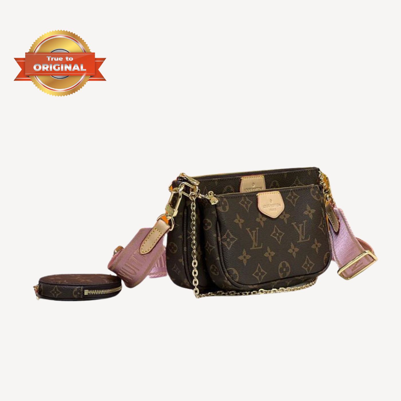 [True-to-ORIGINAL] Louis Vuitton Multi Pochette Accessoires Monogram Canvas Brown For Women 9.4in/24cm