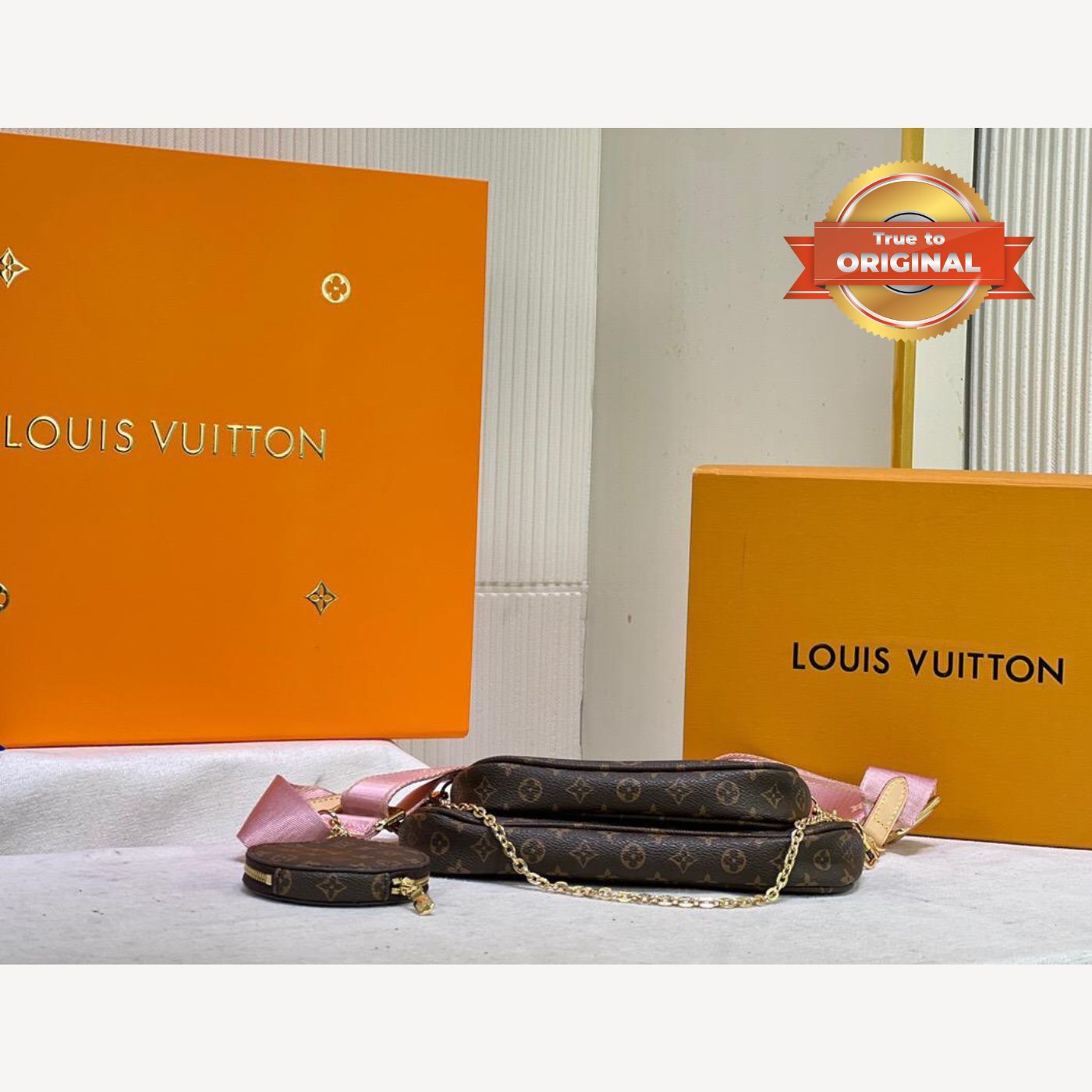 [True-to-ORIGINAL] Louis Vuitton Multi Pochette Accessoires Monogram Canvas Brown For Women 9.4in/24cm