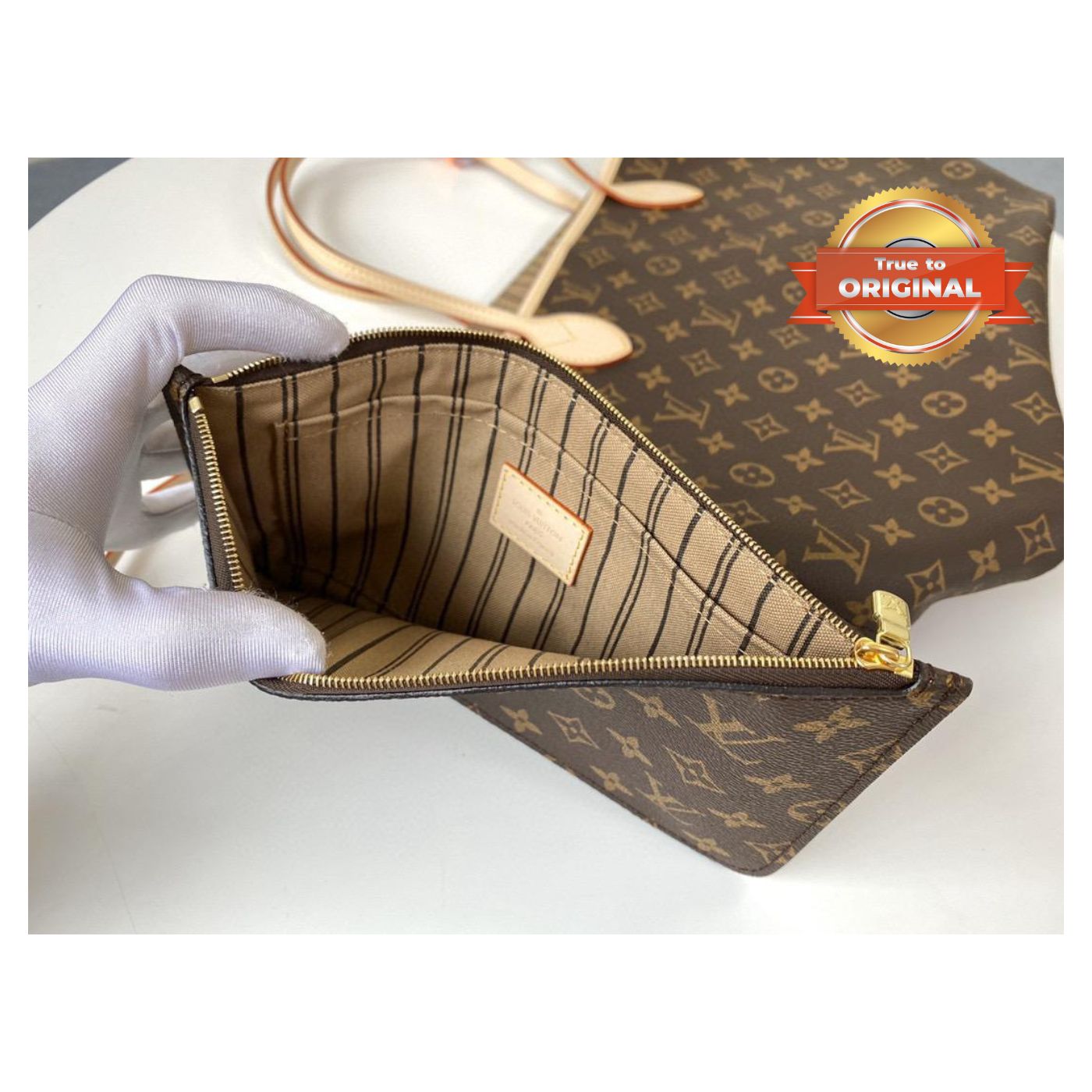 [True-to-ORIGINAL] Louis Vuitton Neverfull MM Tote Bag Monogram Canvas Brown For Women 12.6in/32cm