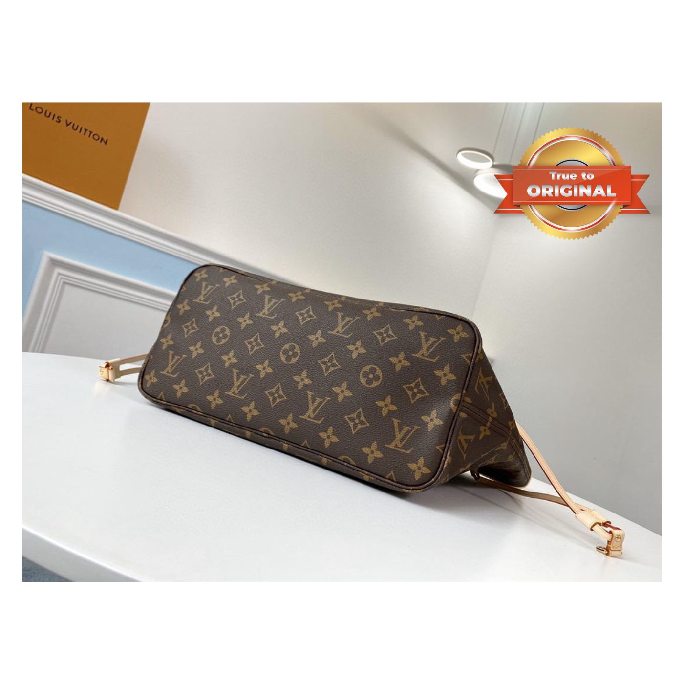 [True-to-ORIGINAL] Louis Vuitton Neverfull MM Tote Bag Monogram Canvas Brown For Women 12.6in/32cm