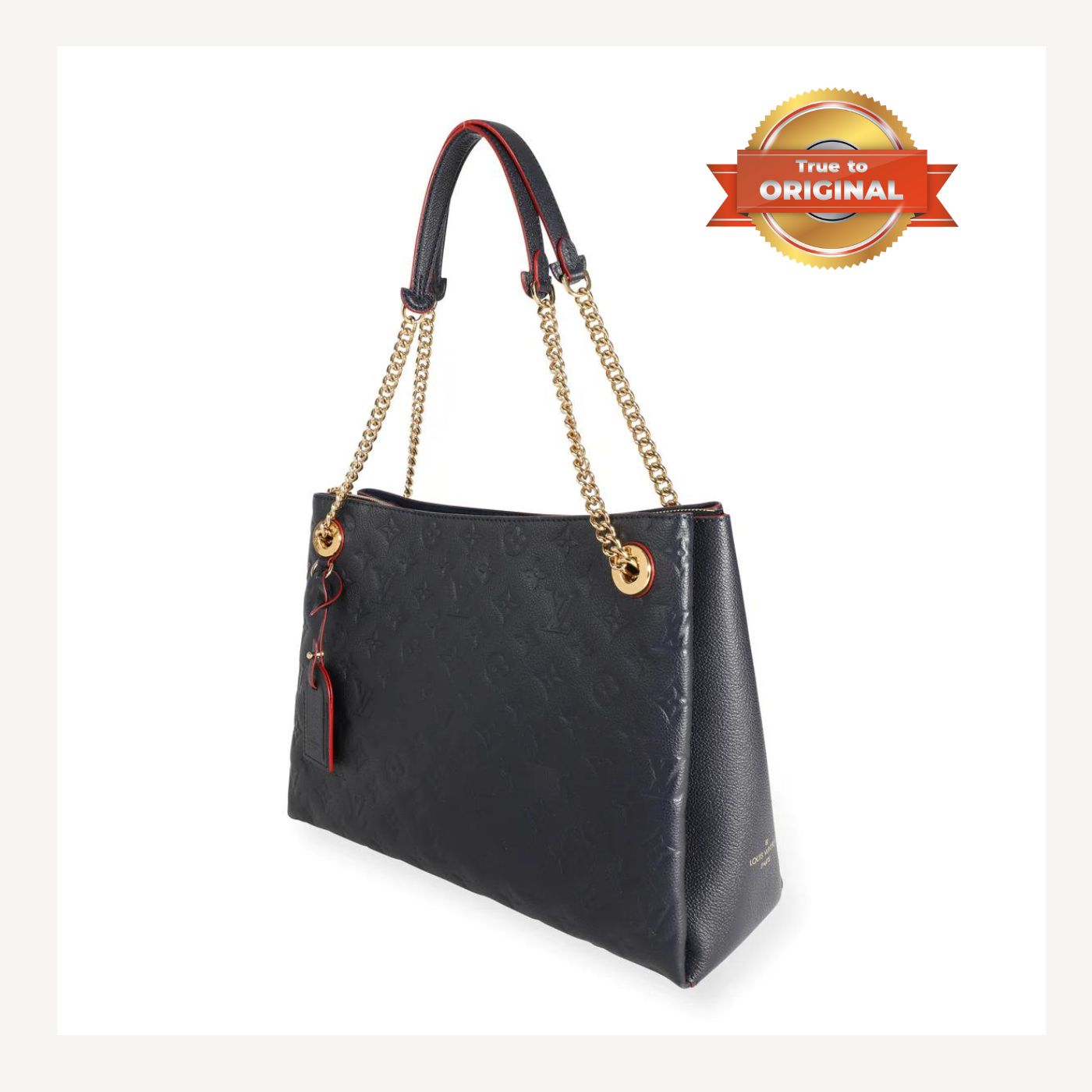 [True-to-ORIGINAL] Louis Vuitton Surene MM Monogram Empreinte Navy Blue/Red For Women 14.6in/37cm