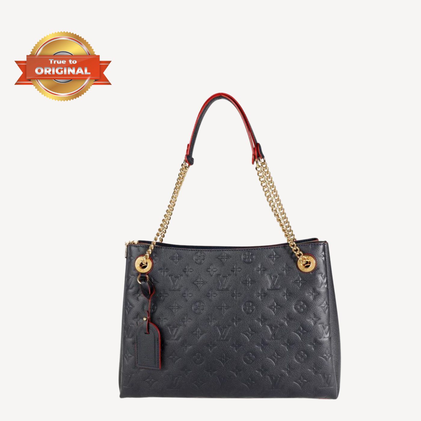 [True-to-ORIGINAL] Louis Vuitton Surene MM Monogram Empreinte Navy Blue/Red For Women 14.6in/37cm