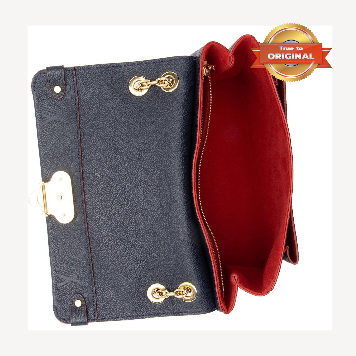 [True-to-ORIGINAL] Louis Vuitton Vavin MM Monogram Empreinte Navy Blue For Women 9.8in/25cm