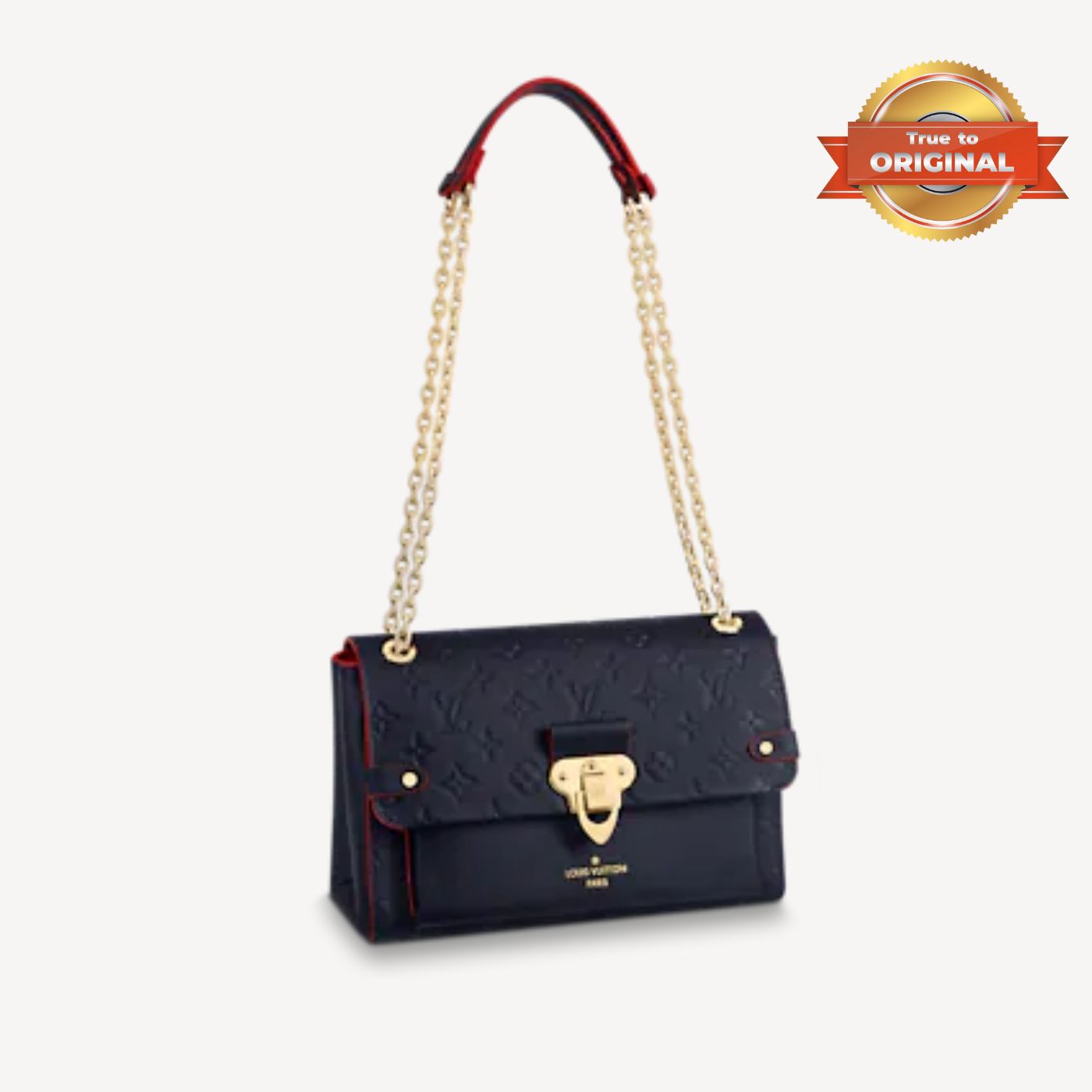 [True-to-ORIGINAL] Louis Vuitton Vavin MM Monogram Empreinte Navy Blue For Women 9.8in/25cm