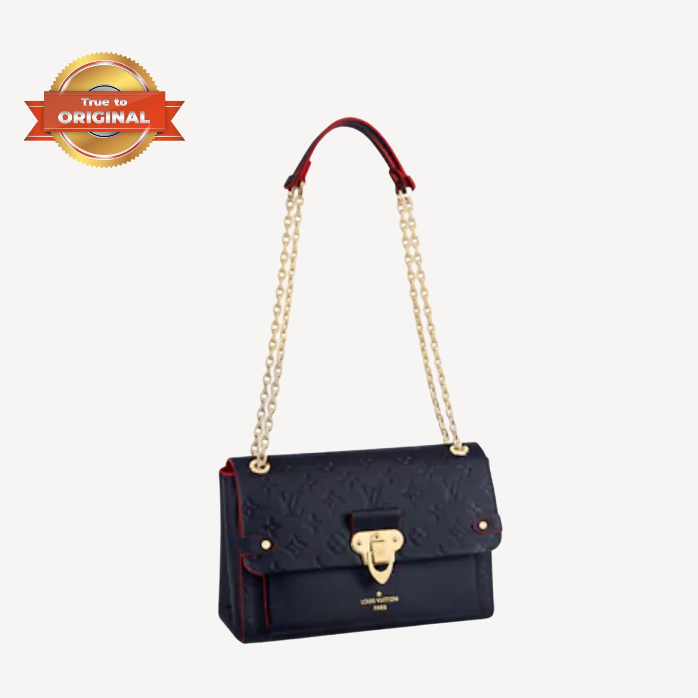 [True-to-ORIGINAL] Louis Vuitton Vavin MM Monogram Empreinte Navy Blue For Women 9.8in/25cm